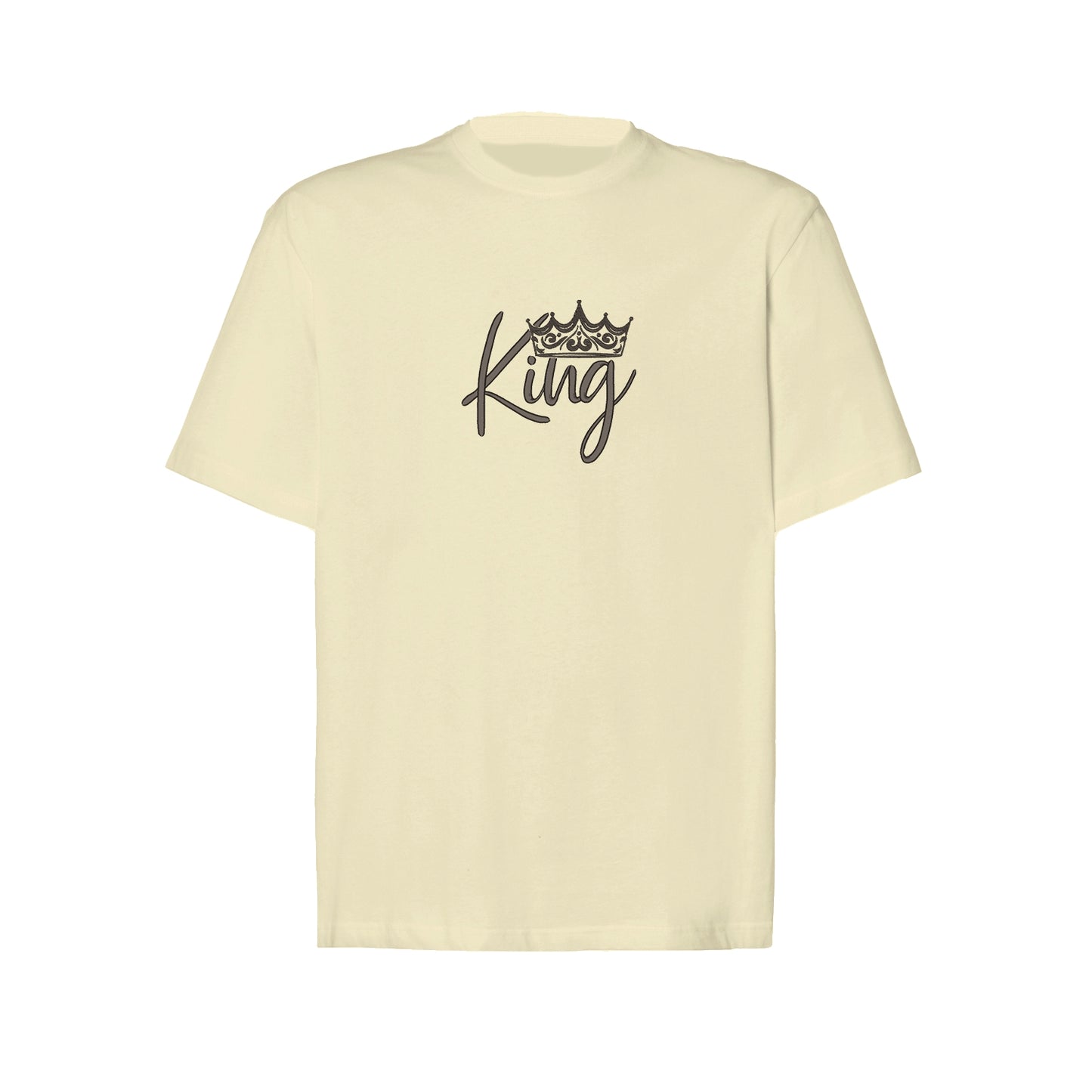 Koszulka „King Crown” haft komputerowy – stylowa koszulka z koroną, unisex, damska, oversize, idealna na prezent Haft z radości - nadruki i haft na odzieży Warszawa