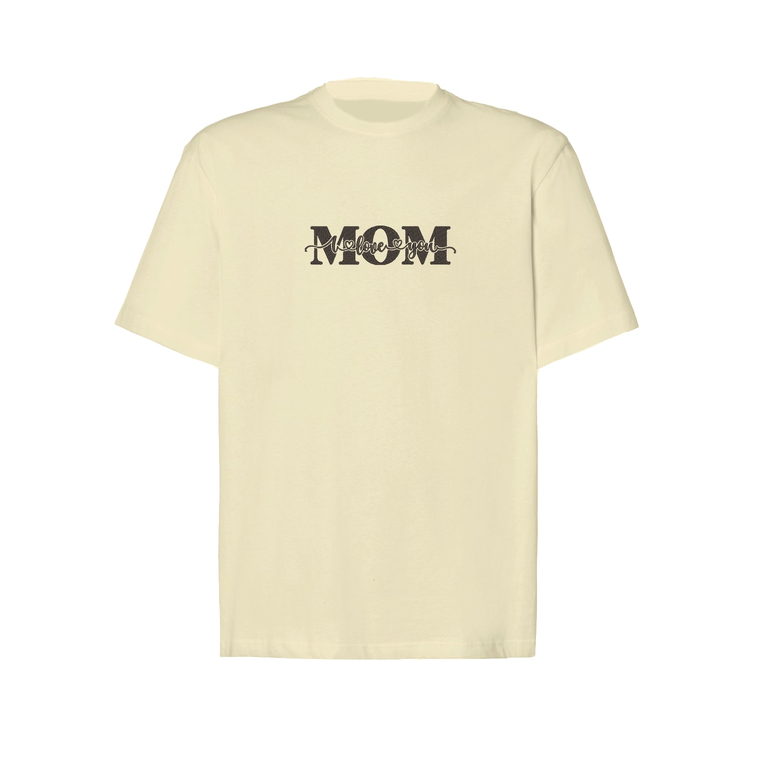 Koszulka z haftem „Mom Embroidery Design” – damska, unisex, oversize Haft z radości - nadruki i haft na odzieży Warszawa