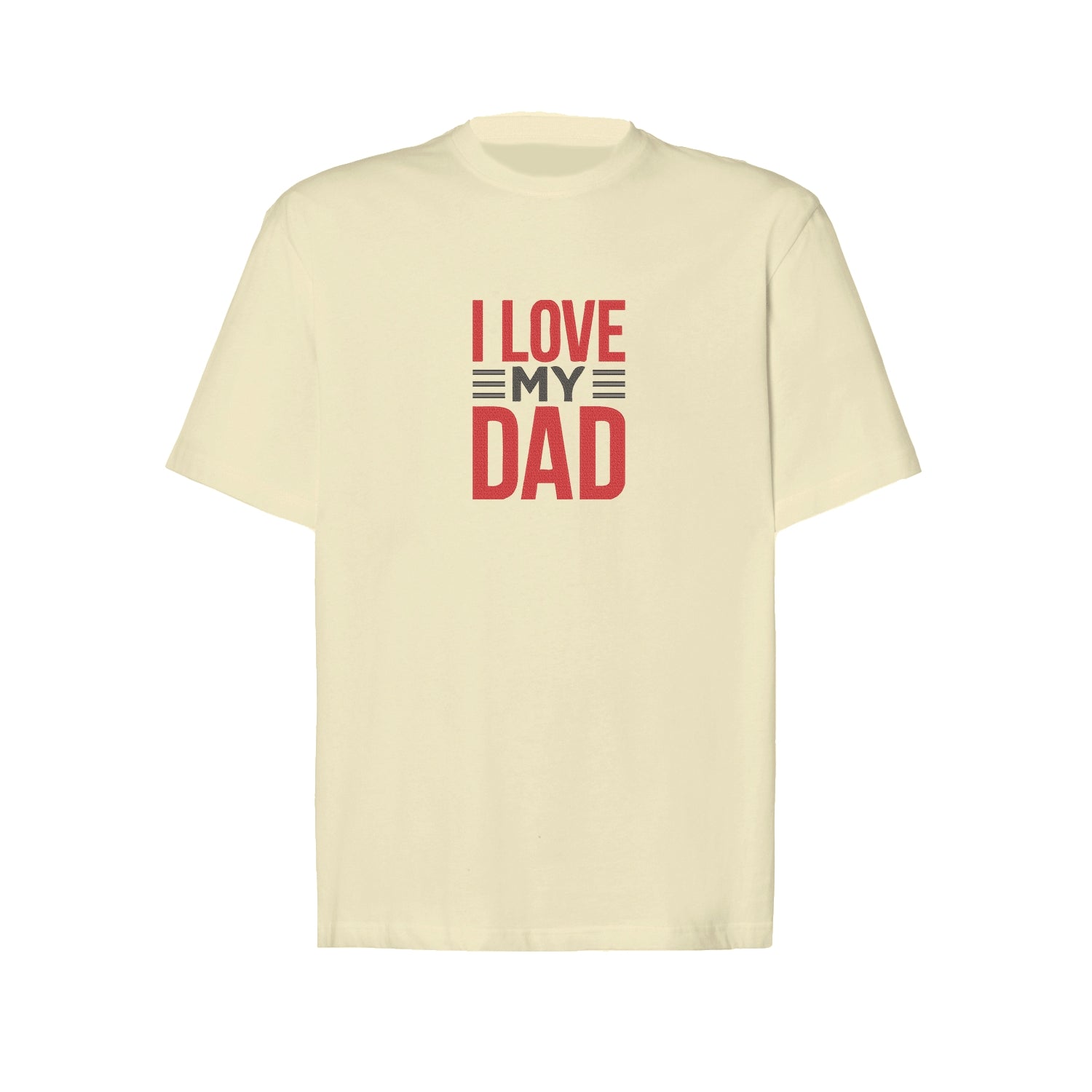 Koszulka oversize z haftem "I Love My Dad 2" – wyjątkowy prezent dla taty z serca Haft z radości