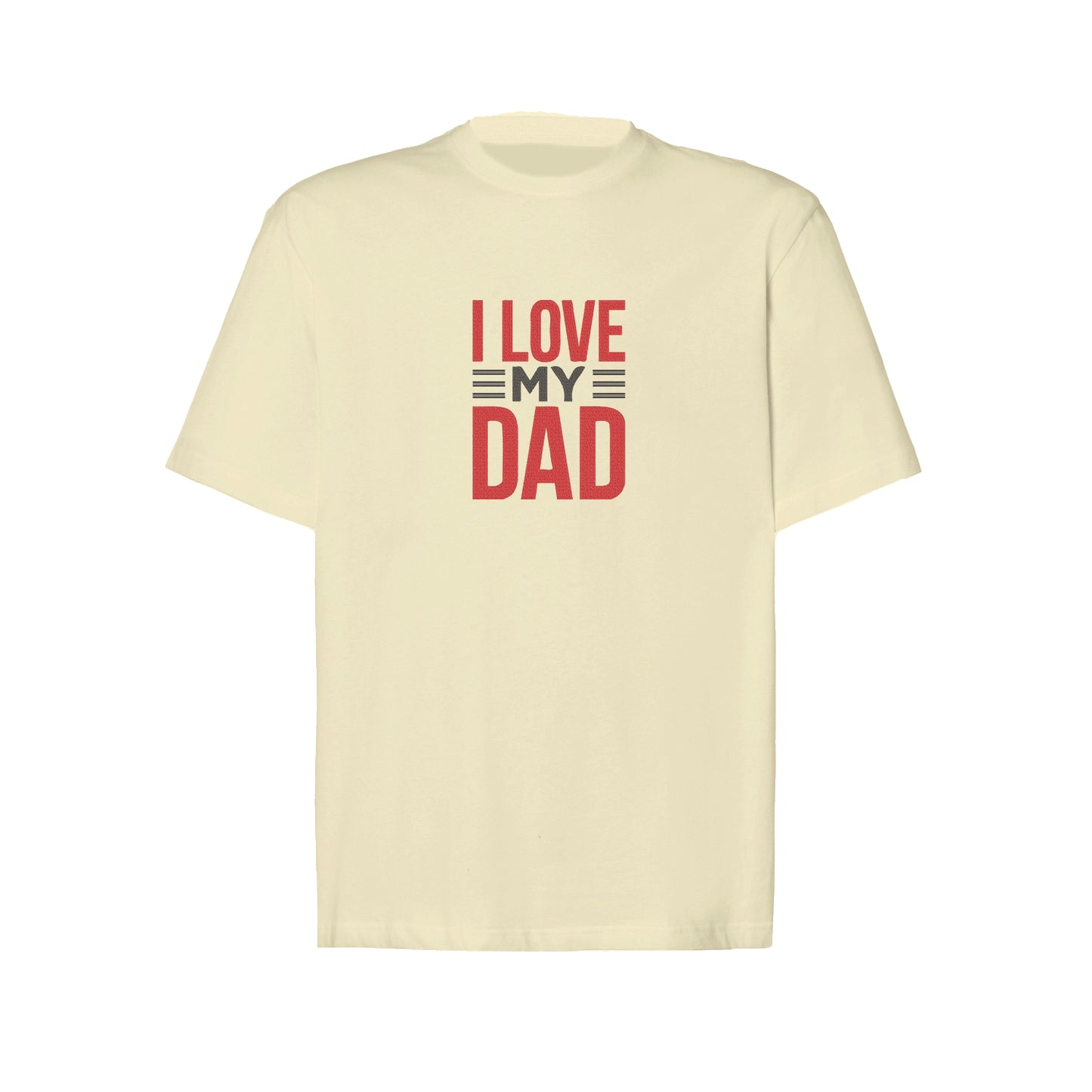 Koszulka oversize z haftem "I Love My Dad 2" – wyjątkowy prezent dla taty z serca