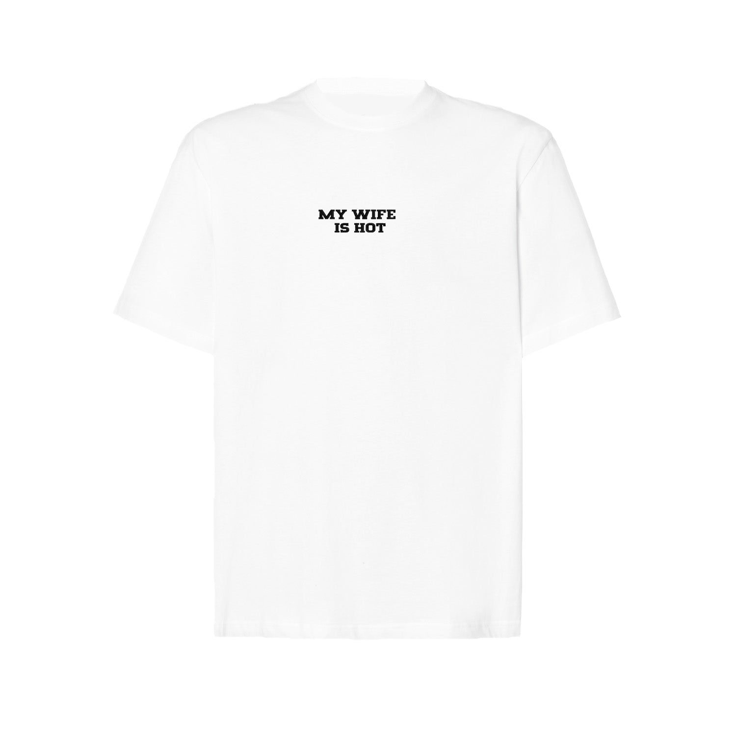 Koszulka z haftem "MY WIFE IS HOT" – unisex, damska, oversize Haft z radości - nadruki i haft na odzieży Warszawa