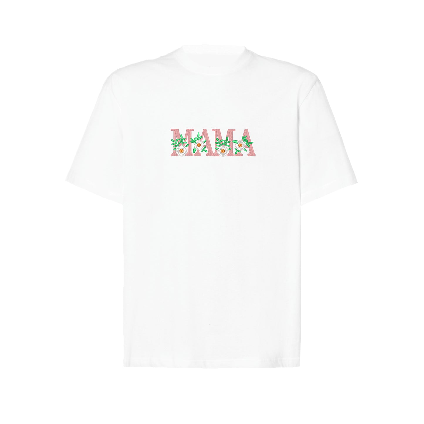 Koszulka Floral Mama 4 – Haft komputerowy | Damska, Unisex, Oversize Haft z radości - nadruki i haft na odzieży Warszawa