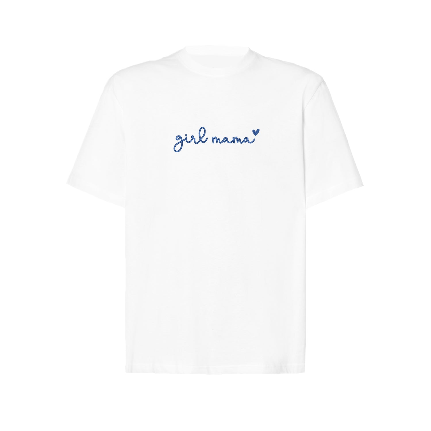 Koszulka Girl Mama Embroidery – Haft komputerowy | Damska, Unisex, Oversize Haft z radości - nadruki i haft na odzieży Warszawa