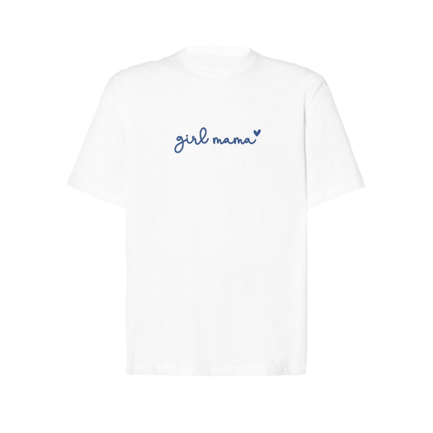 Koszulka Girl Mama Embroidery – Haft komputerowy | Damska, Unisex, Oversize Haft z radości - nadruki i haft na odzieży Warszawa