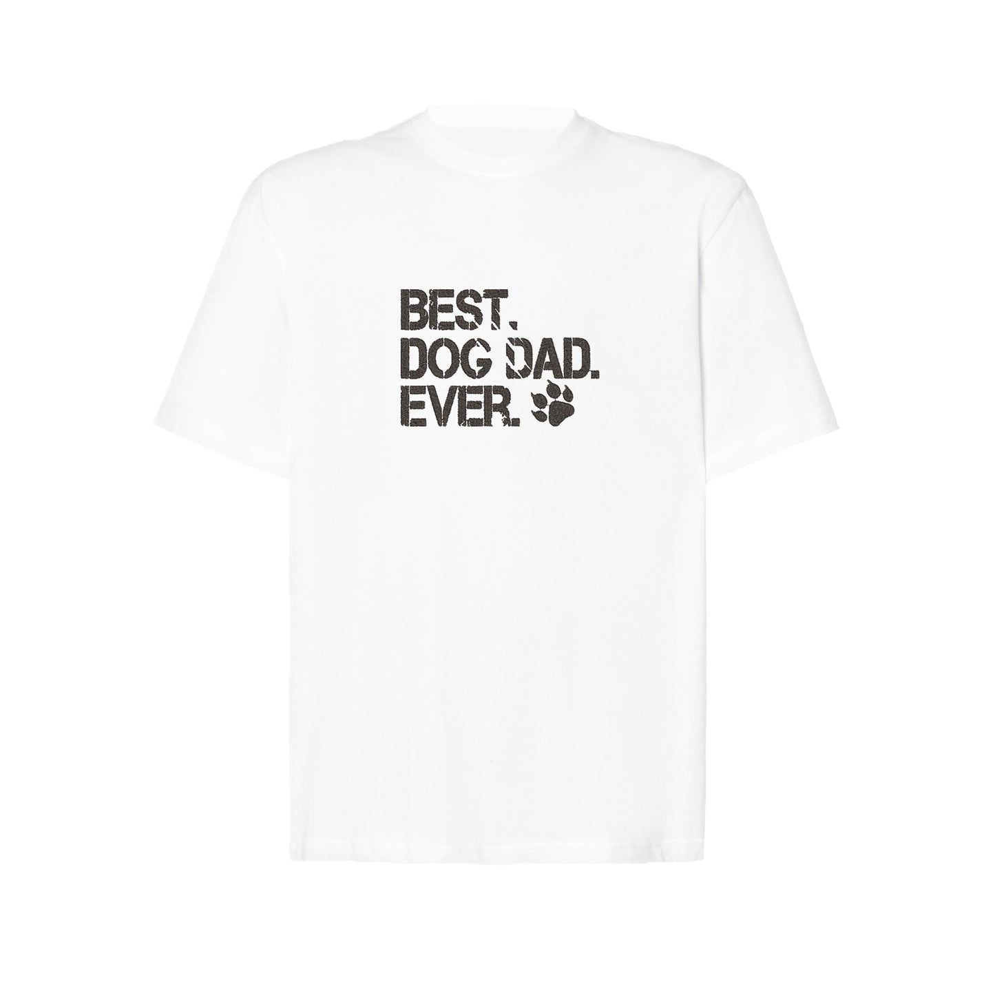 Koszulka oversize z haftem "Best Dog Dad Ever 2" – prezent dla miłośnika psów