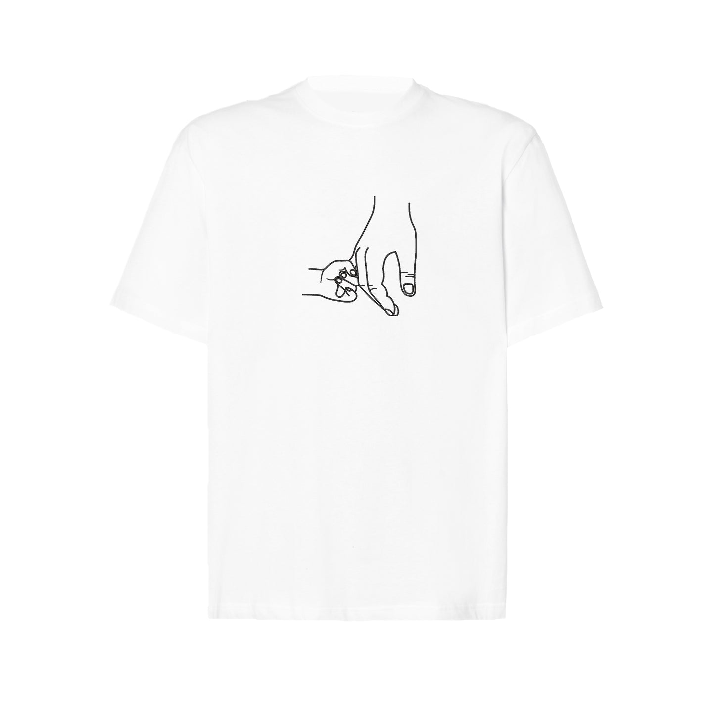 Koszulka oversize z haftem "Dad and Baby Holding Hands" – prezent dla taty