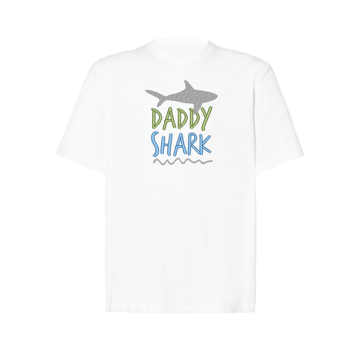 Koszulka oversize "Daddy Shark" z haftem – prezent dla taty z humorem