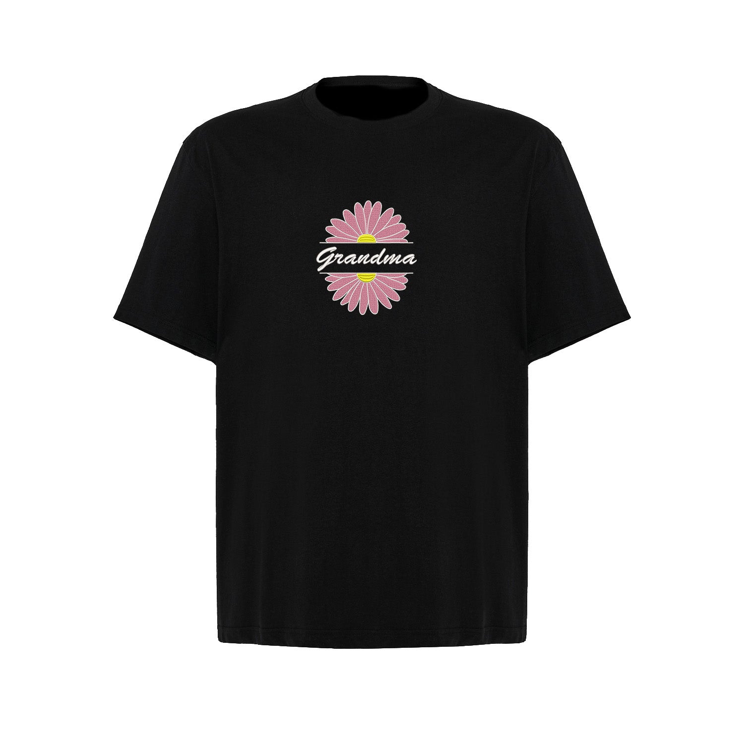 Koszulka Grandma Flower 2 – stokrotkowy haft dla ukochanej Babci Haft z radości - nadruki i haft na odzieży Warszawa