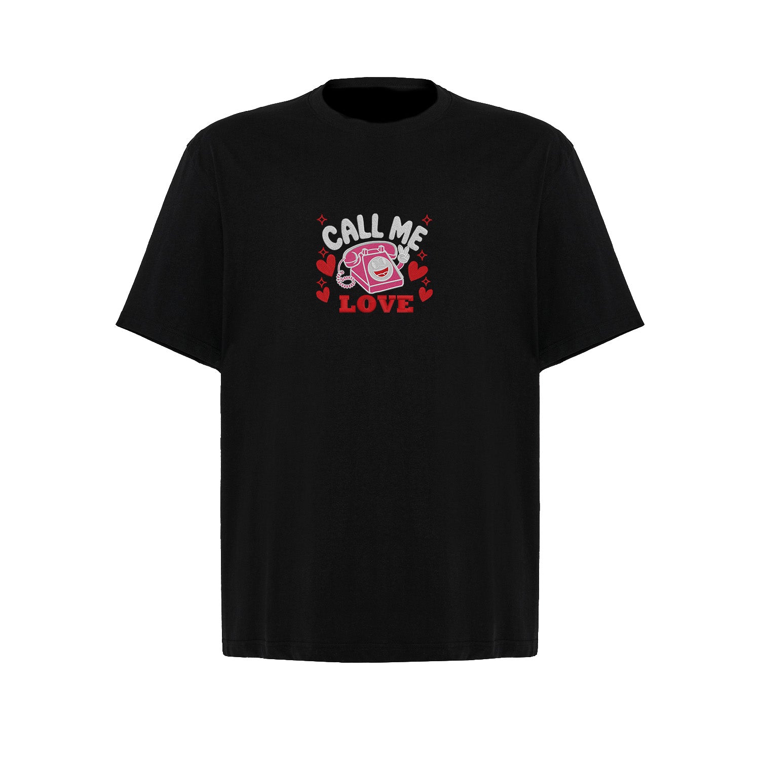 Koszulka z Haftem „Call Me Love” – delikatne przesłanie Haft z radości - nadruki i haft na odzieży Warszawa