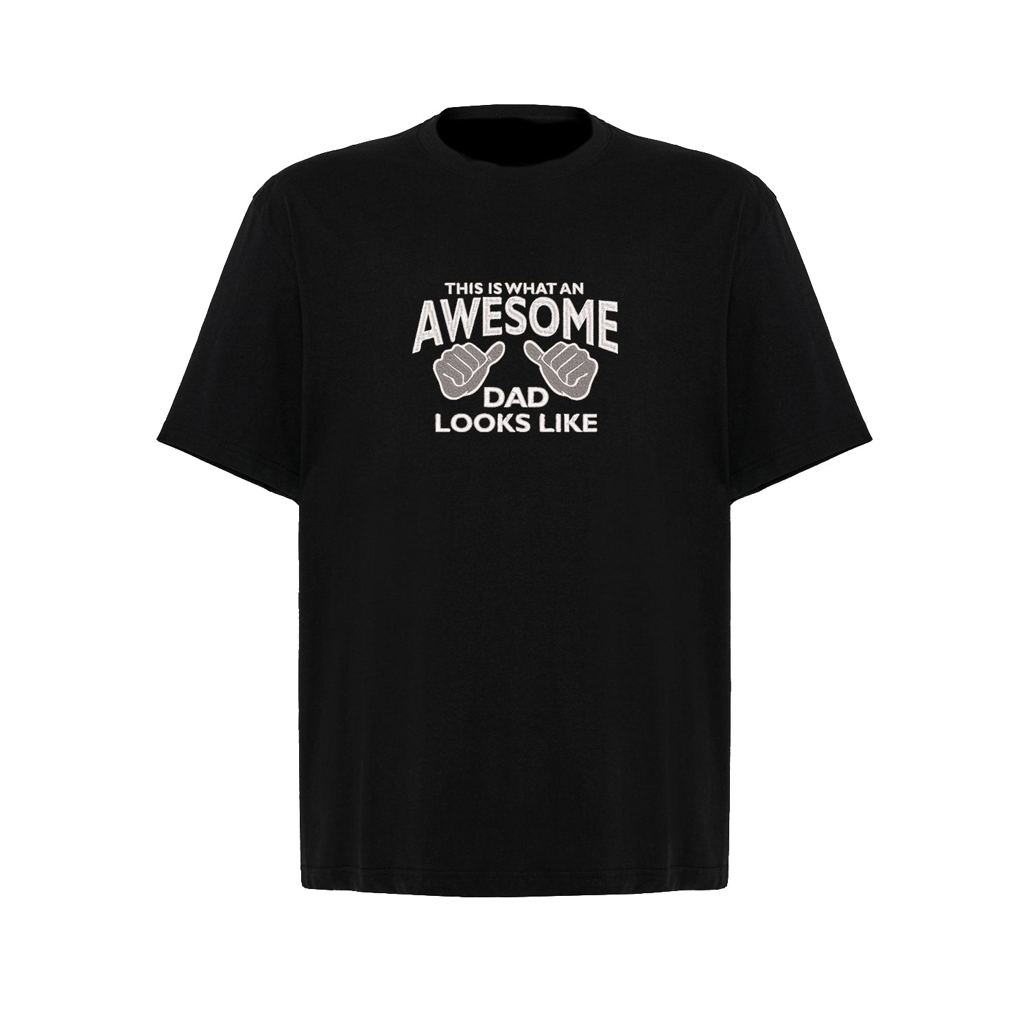 Koszulka „Awesome Dad” z haftem – prezent dla taty, unisex, damska, oversize Haft z radości - nadruki i haft na odzieży Warszawa