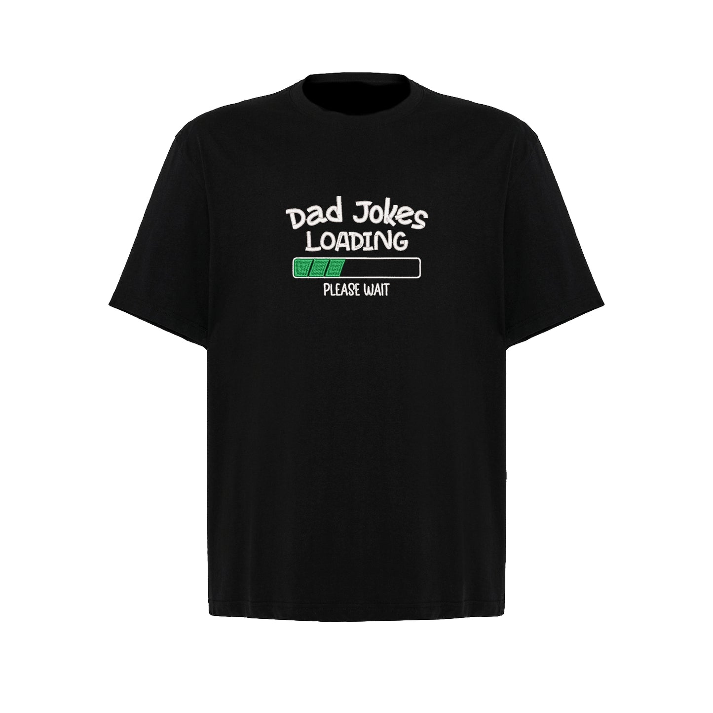 Koszulka oversize z haftem "Dad Jokes Embroidery" – dla taty z poczuciem humoru