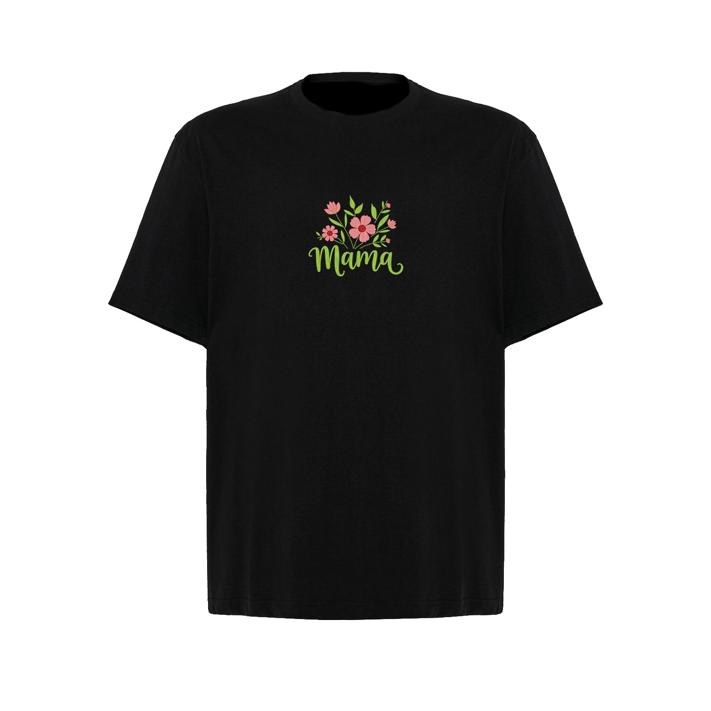 Koszulka Mama Flower 2 – Haft komputerowy | Damska, Unisex, Oversize Haft z radości - nadruki i haft na odzieży Warszawa