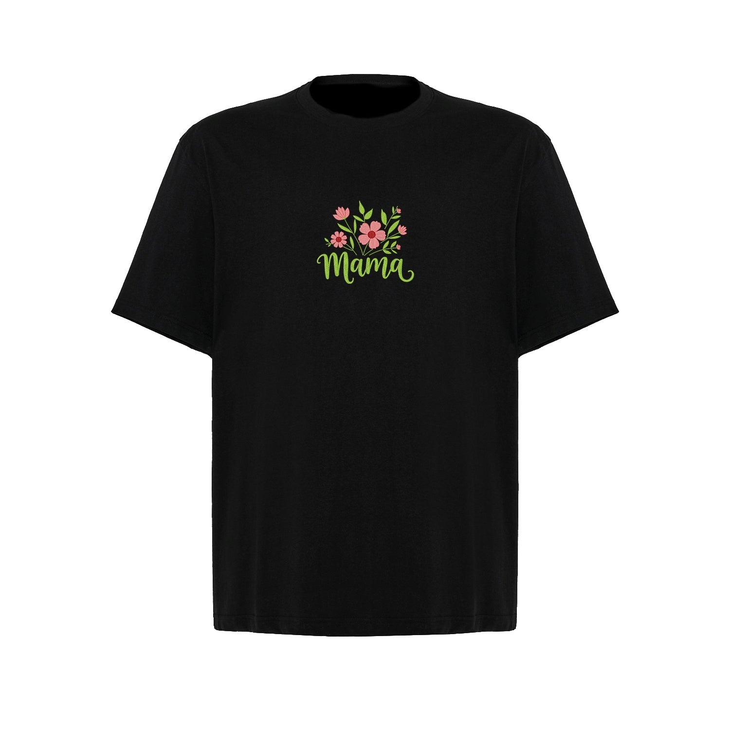 Koszulka Mama Flower 2 – Haft komputerowy | Damska, Unisex, Oversize Haft z radości - nadruki i haft na odzieży Warszawa