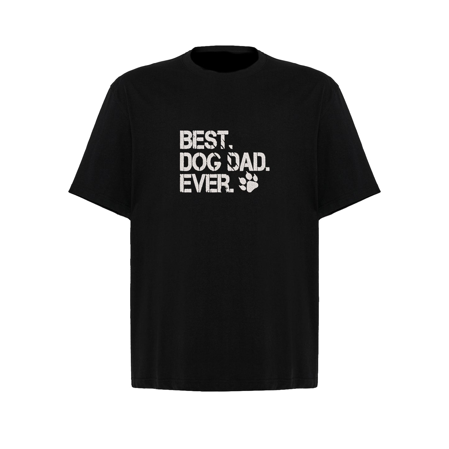 Koszulka oversize z haftem "Best Dog Dad Ever 2" – prezent dla miłośnika psów