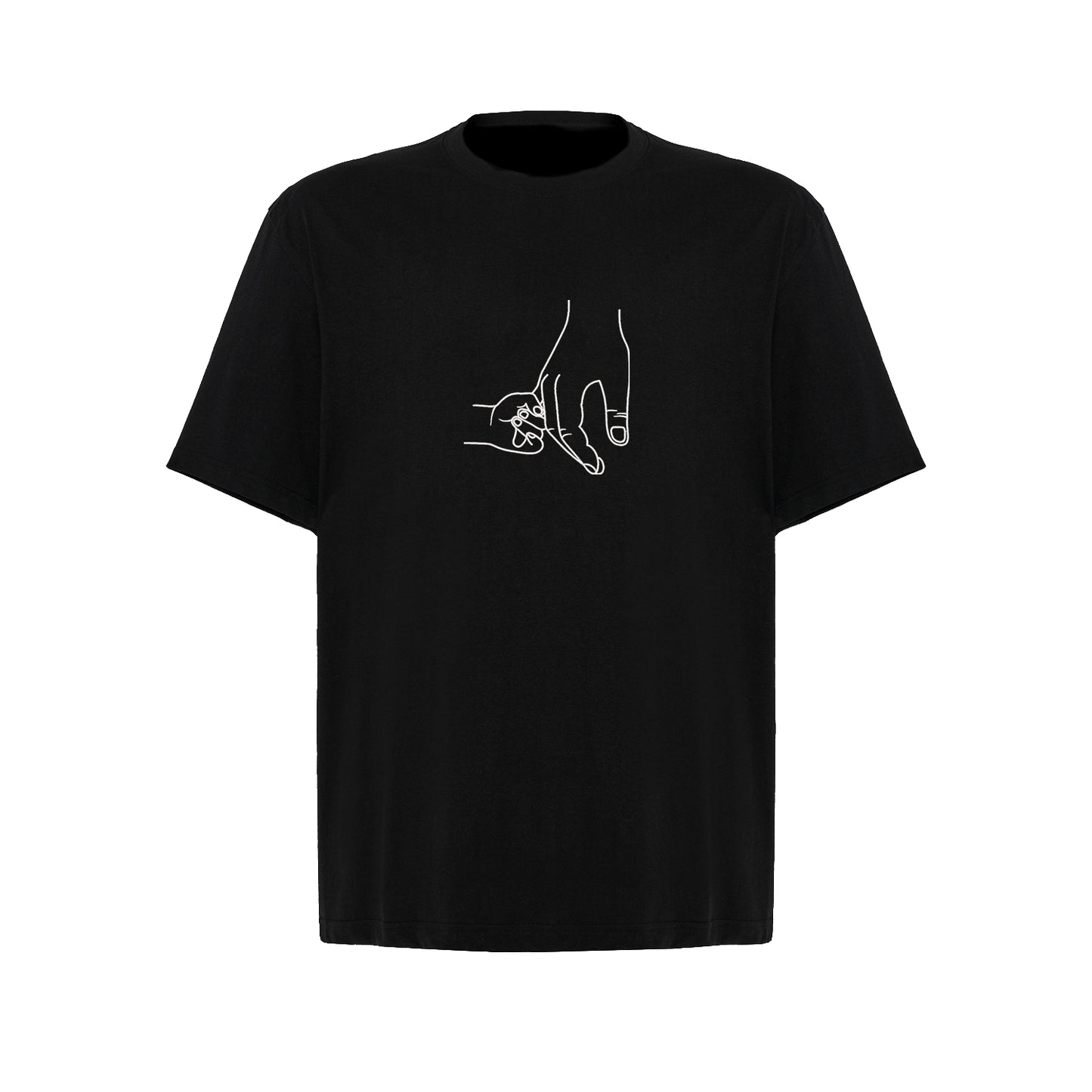 Koszulka oversize z haftem "Dad and Baby Holding Hands" – prezent dla taty