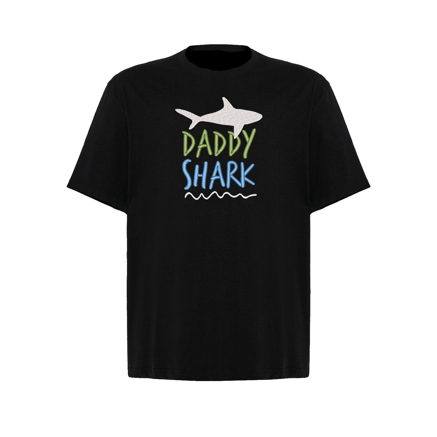 Koszulka oversize "Daddy Shark" z haftem – prezent dla taty z humorem