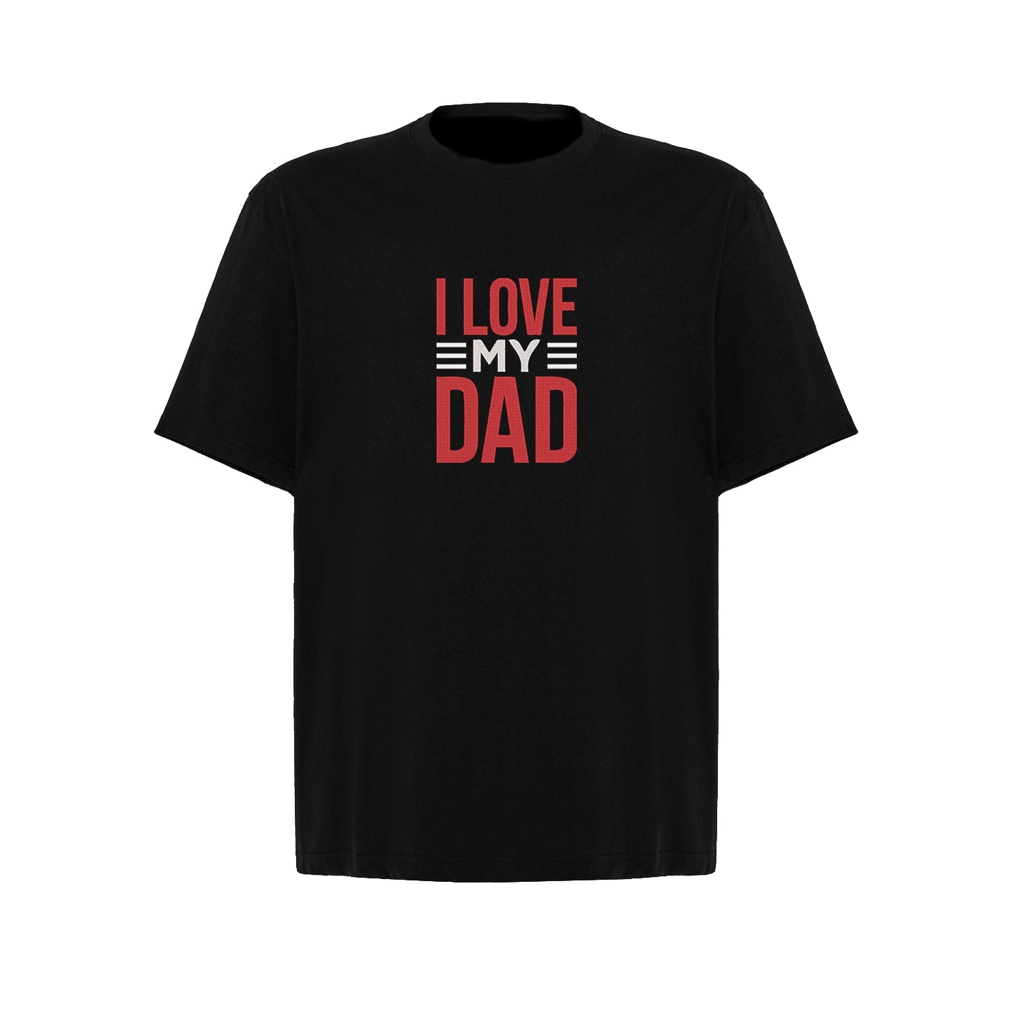Koszulka oversize z haftem "I Love My Dad 2" – wyjątkowy prezent dla taty z serca