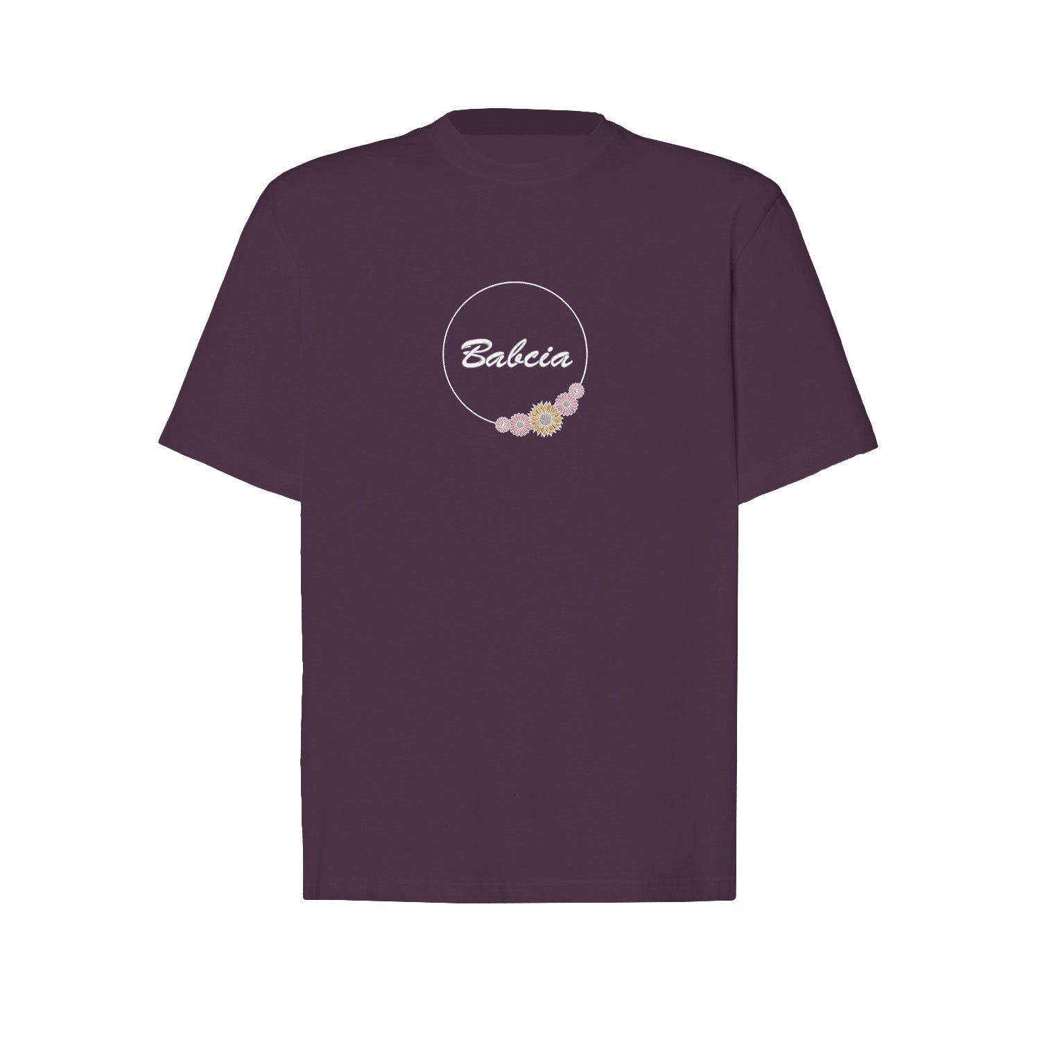 Babcia - koszulka z haftem w kwiatowym stylu dla Babci Haft z radości - nadruki i haft na odzieży Warszawa