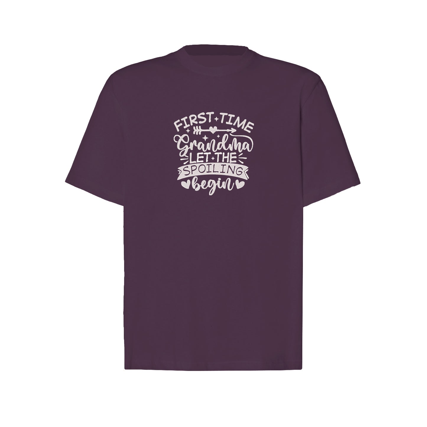 Koszulka First Time Grandma – haftowany prezent dla świeżej Babci Haft z radości - nadruki i haft na odzieży Warszawa