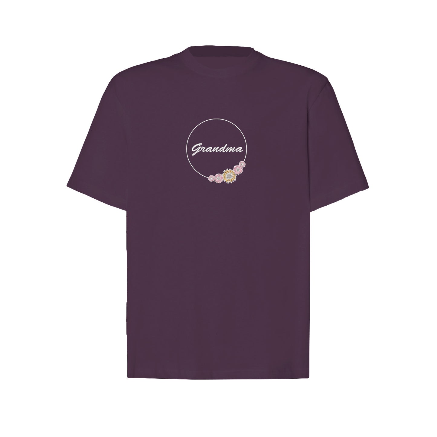 Koszulka Grandma Flower – haftowany motyw z kwiatami dla Babci Haft z radości - nadruki i haft na odzieży Warszawa