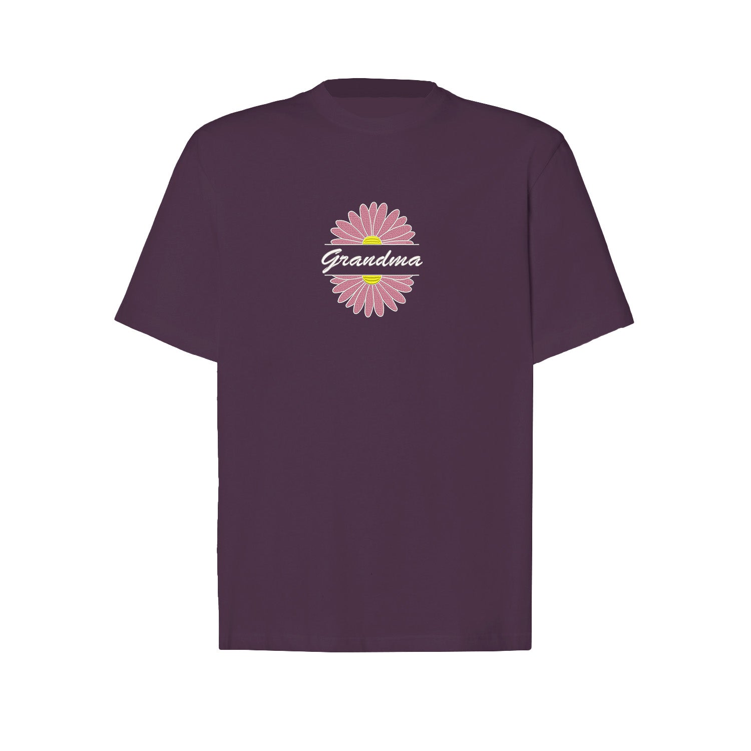 Koszulka Grandma Flower 2 – stokrotkowy haft dla ukochanej Babci Haft z radości - nadruki i haft na odzieży Warszawa