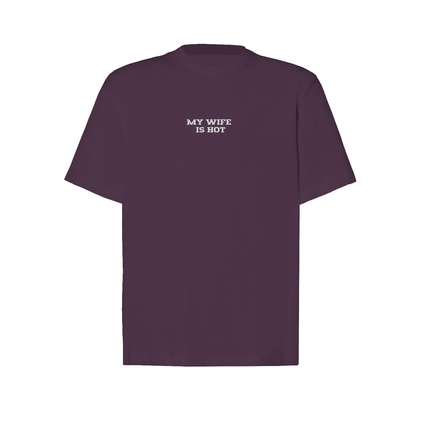 Koszulka z haftem "MY WIFE IS HOT" – unisex, damska, oversize Haft z radości - nadruki i haft na odzieży Warszawa