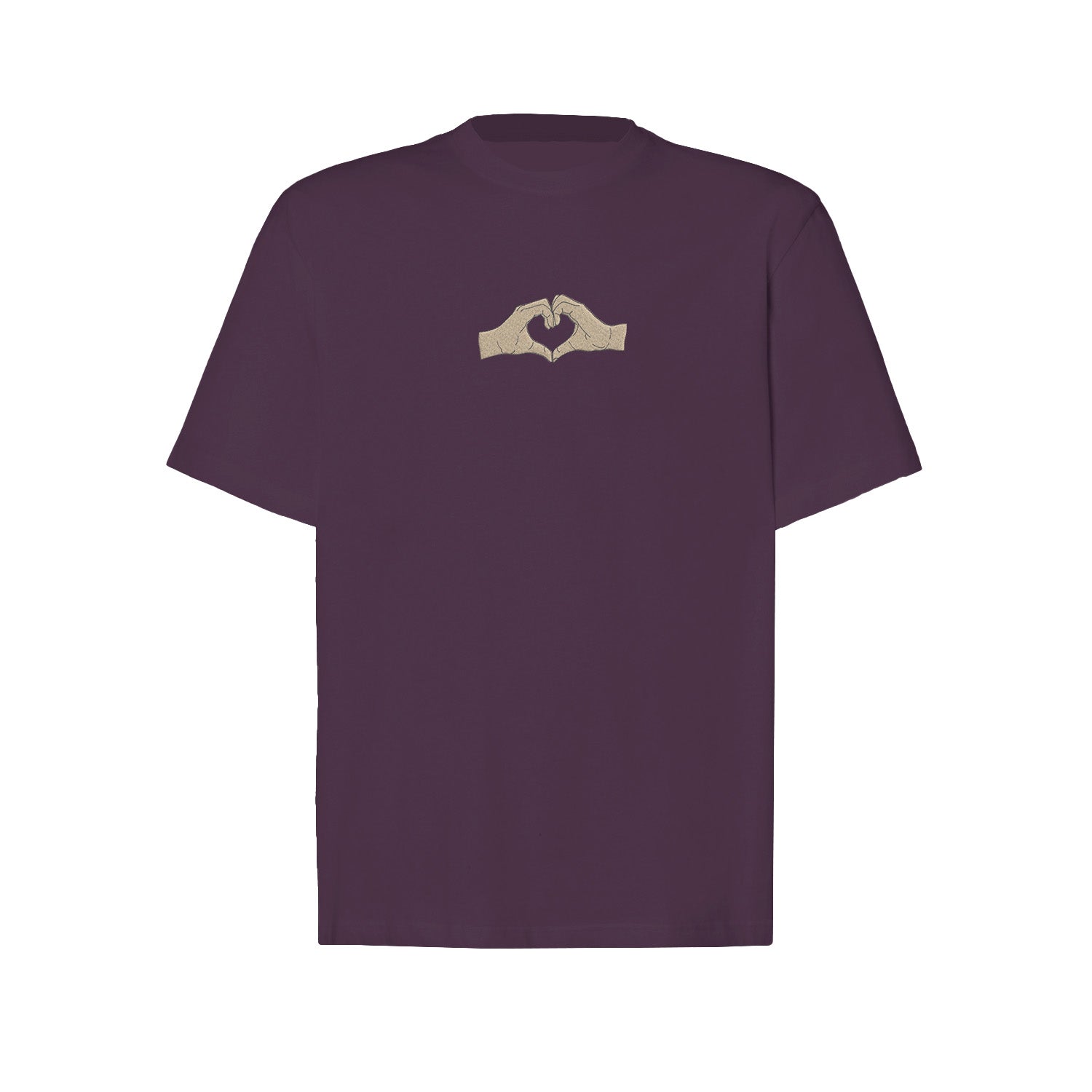 Koszulka z Haftem „Serce z dłoni” – symbol bliskości Haft z radości - nadruki i haft na odzieży Warszawa