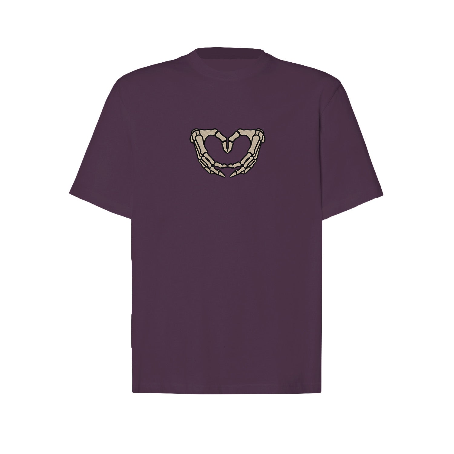 Koszulka z Haftem „Szkieletowe Serce” – wyrazisty styl Haft z radości - nadruki i haft na odzieży Warszawa