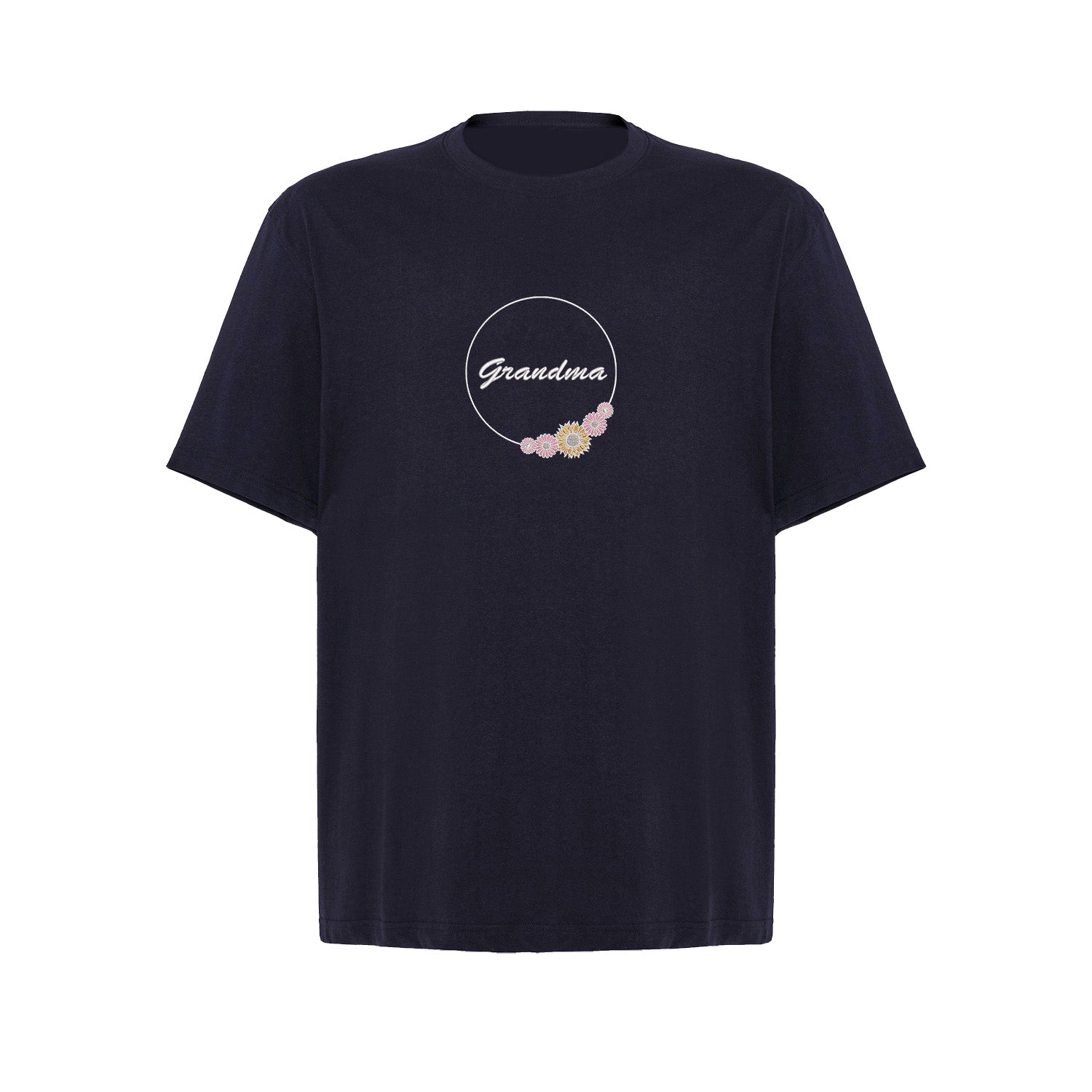 Koszulka Grandma Flower – haftowany motyw z kwiatami dla Babci Haft z radości - nadruki i haft na odzieży Warszawa