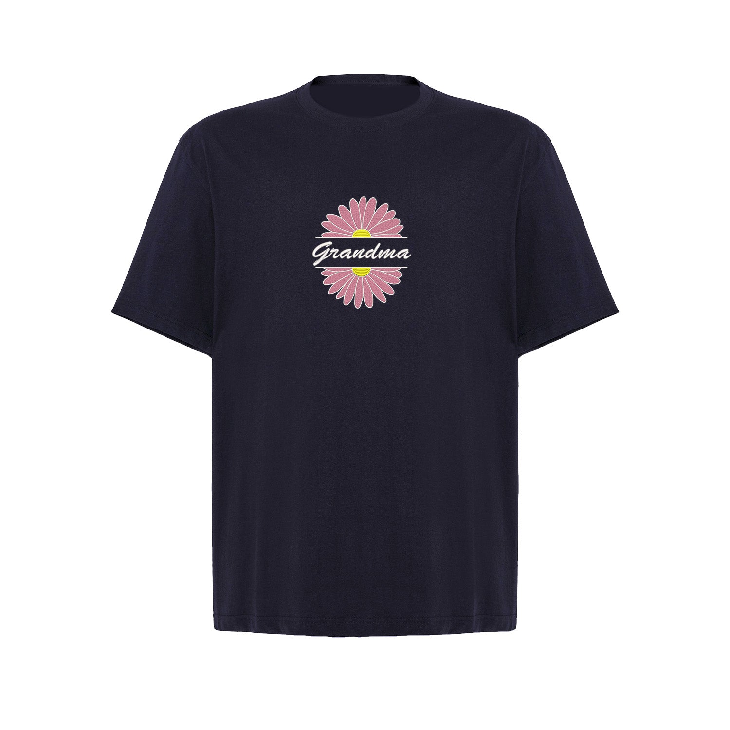 Koszulka Grandma Flower 2 – stokrotkowy haft dla ukochanej Babci Haft z radości - nadruki i haft na odzieży Warszawa
