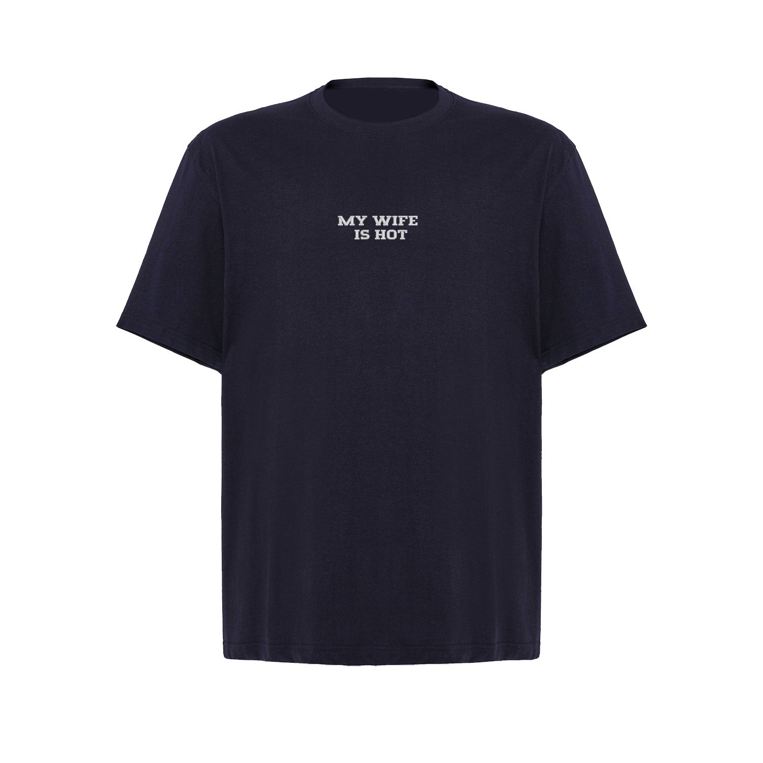 Koszulka z haftem "MY WIFE IS HOT" – unisex, damska, oversize Haft z radości - nadruki i haft na odzieży Warszawa