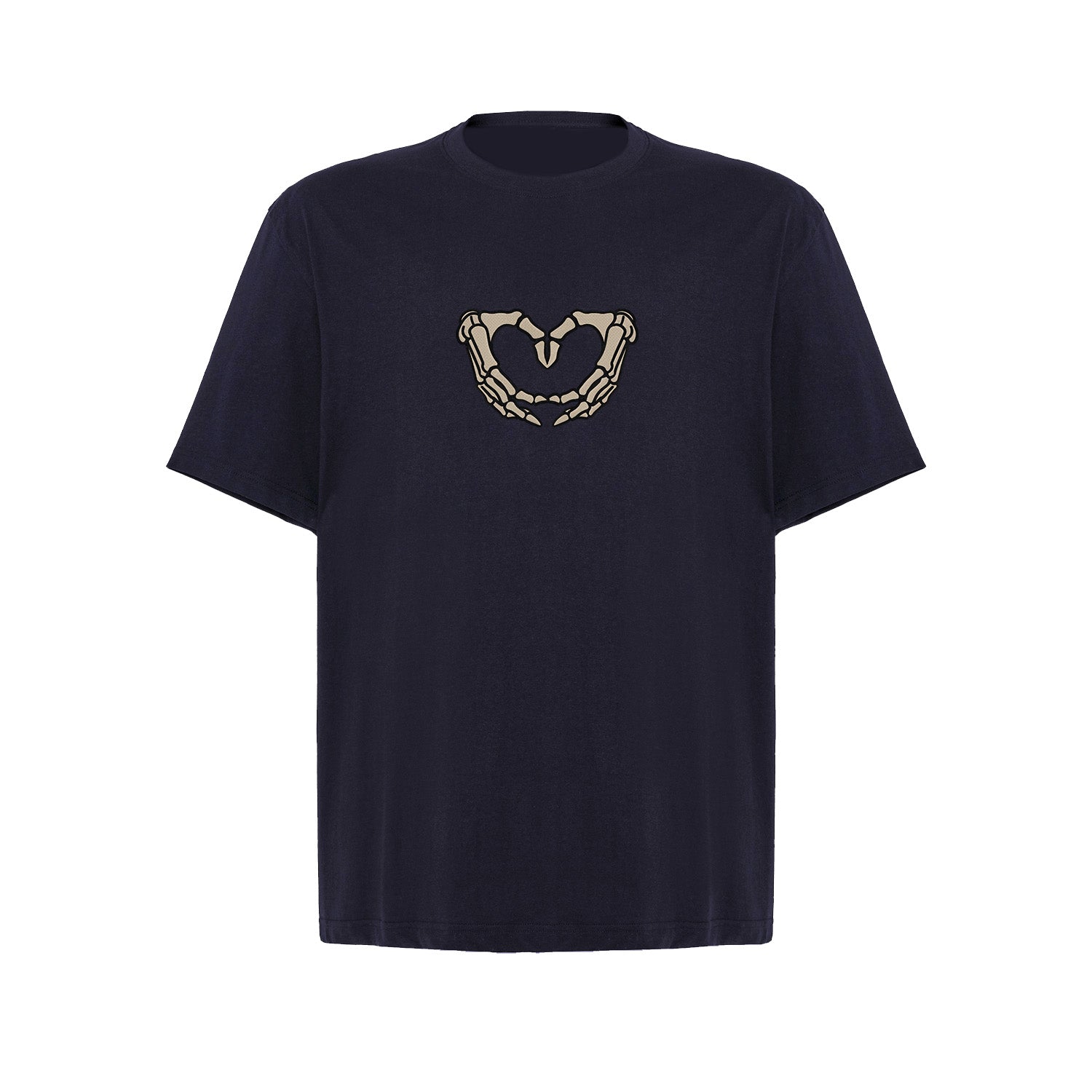 Koszulka z Haftem „Szkieletowe Serce” – wyrazisty styl Haft z radości - nadruki i haft na odzieży Warszawa