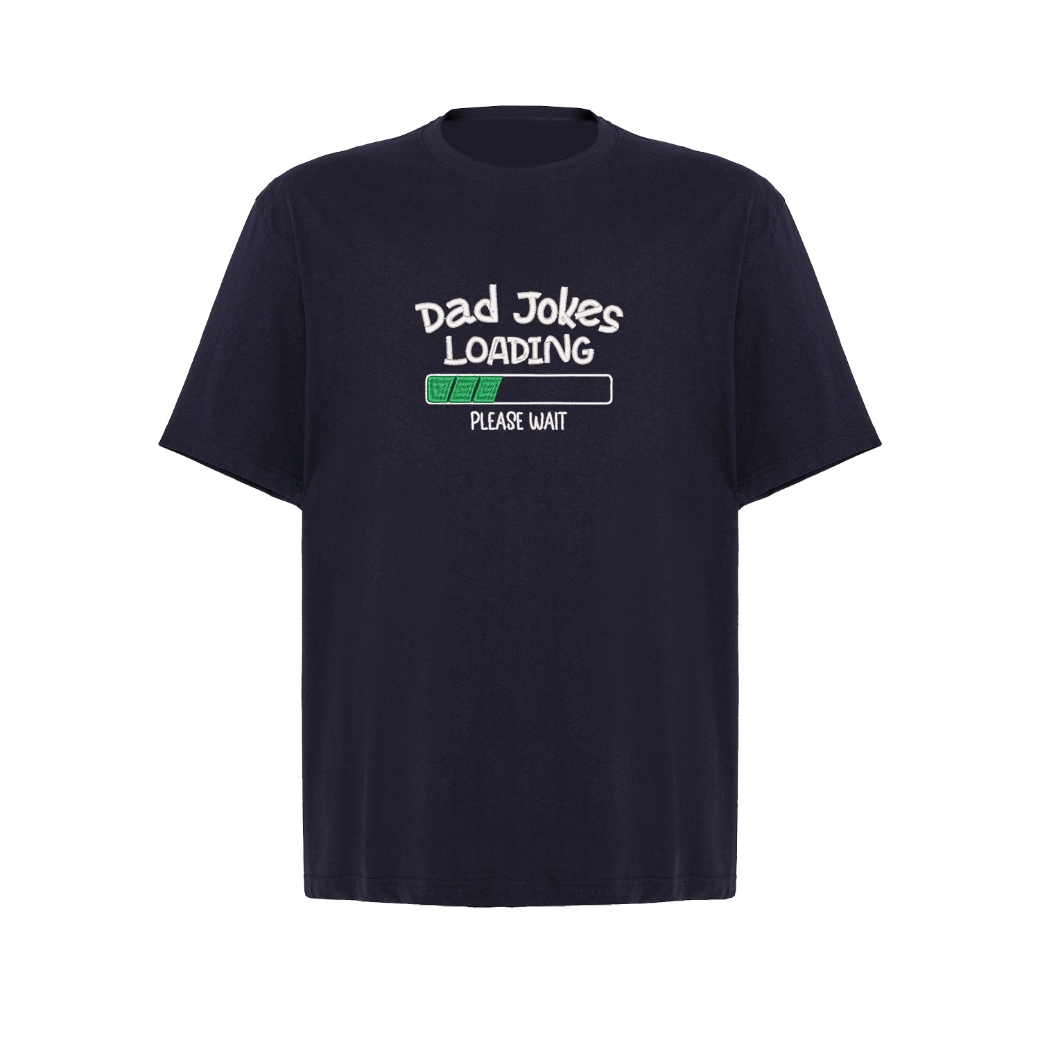 Koszulka „Dad Jokes Loading” z haftem – zabawny prezent dla taty, unisex, damska, oversize Haft z radości - nadruki i haft na odzieży Warszawa