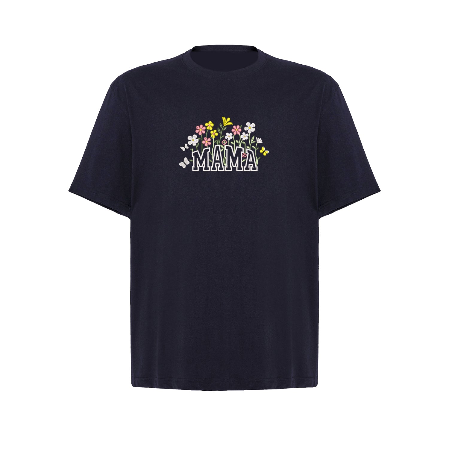 Koszulka Floral Mama 3 – Haft komputerowy | Damska, Unisex, Oversize Haft z radości - nadruki i haft na odzieży Warszawa