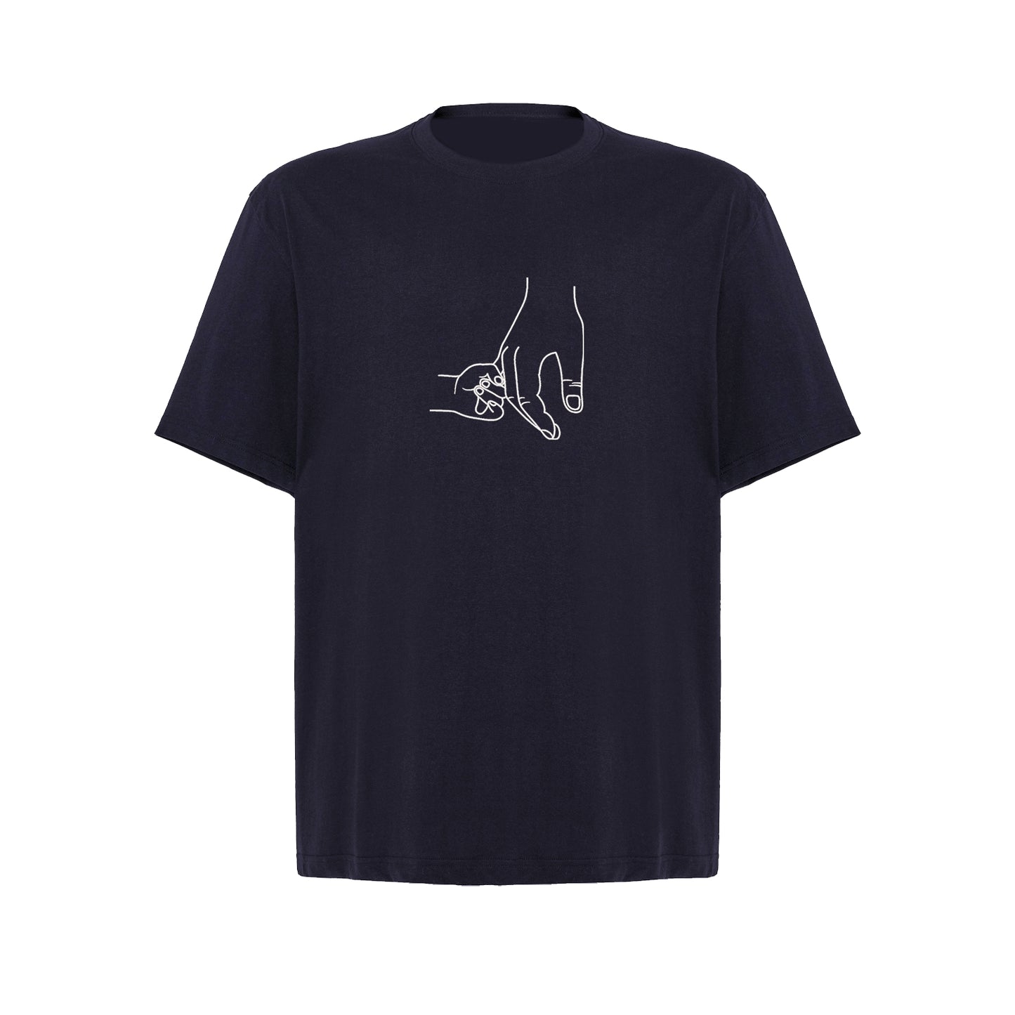 Koszulka oversize z haftem "Dad and Baby Holding Hands" – prezent dla taty