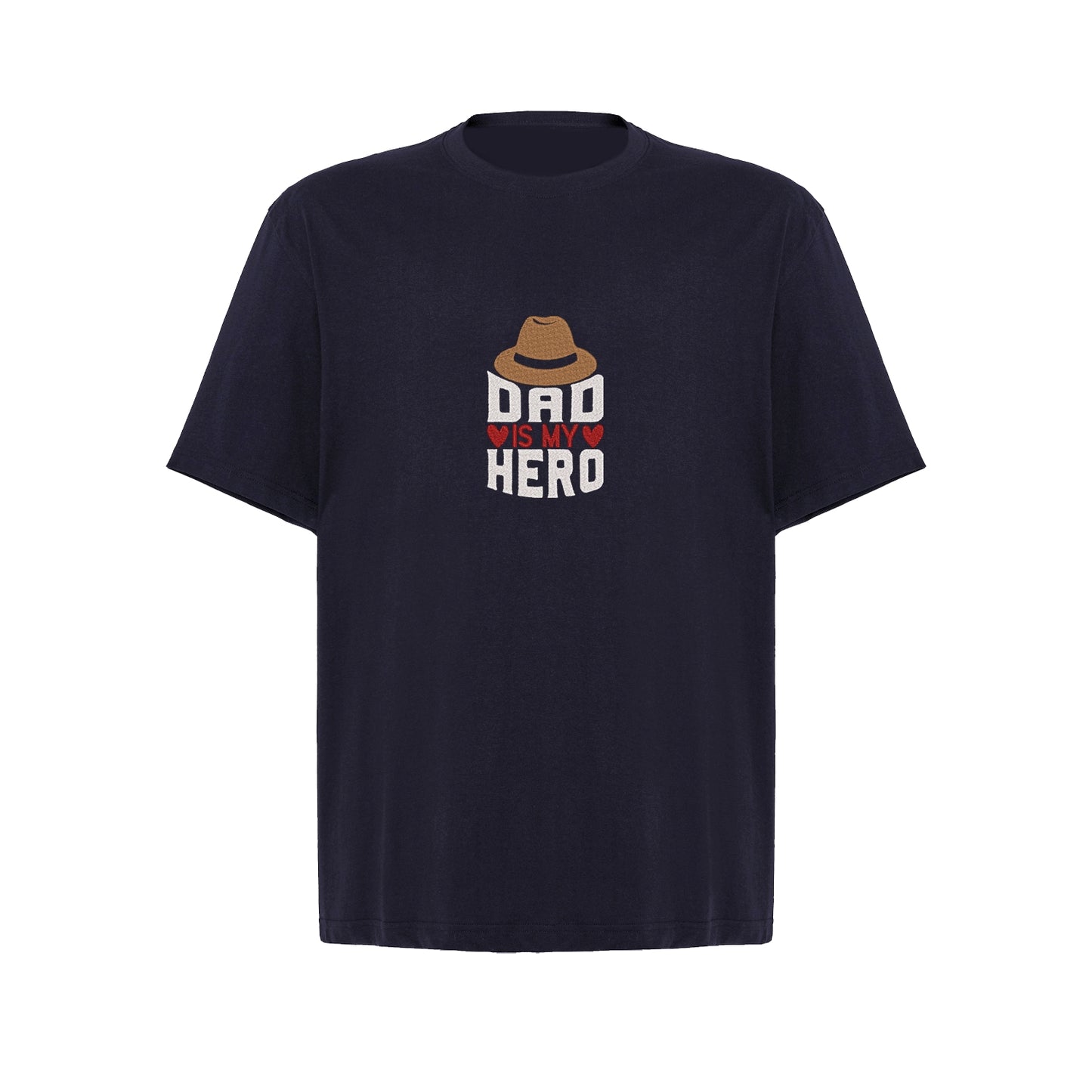 Koszulka oversize "Dad is My Hero" z haftem – prezent dla taty bohatera