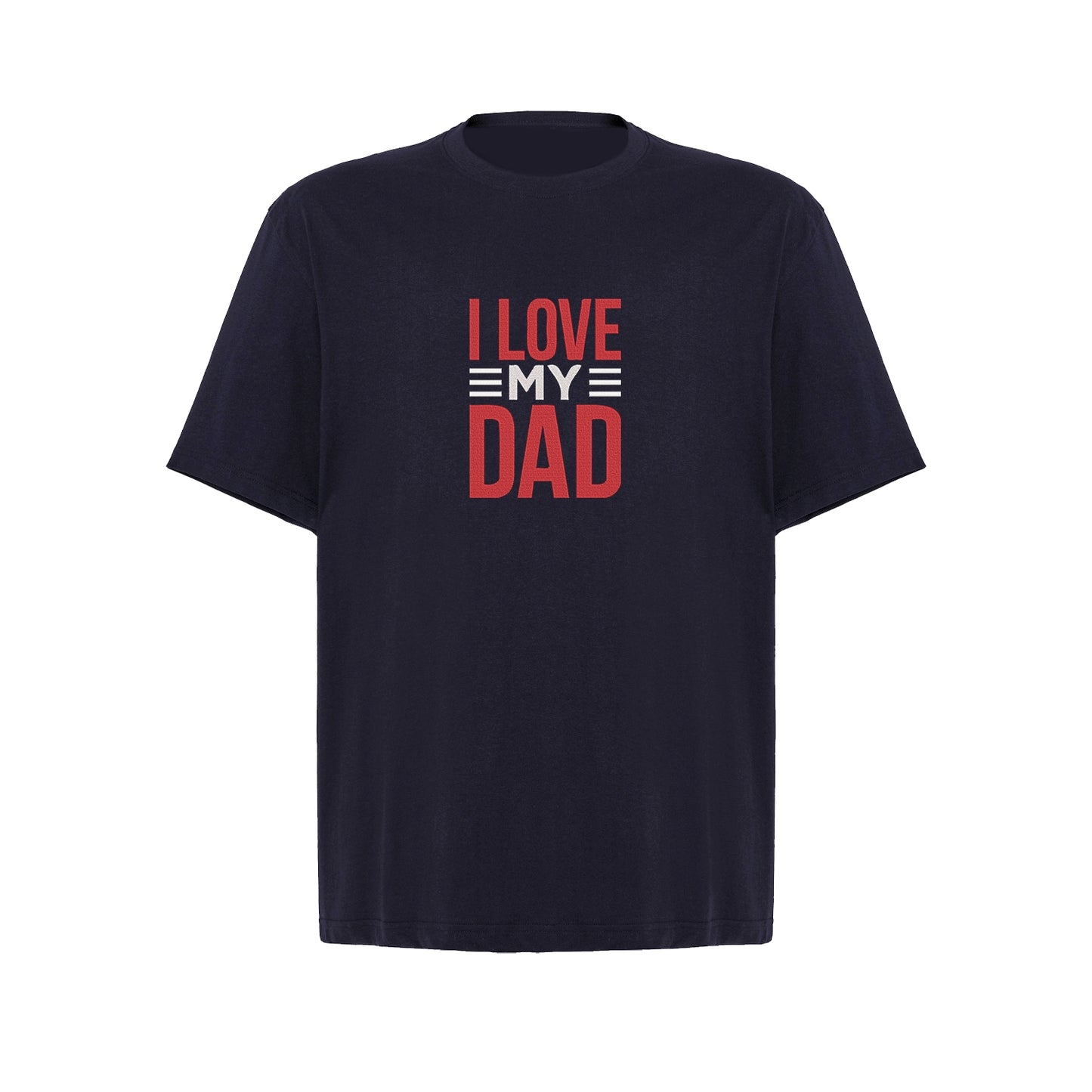 Koszulka oversize z haftem "I Love My Dad 2" – wyjątkowy prezent dla taty z serca