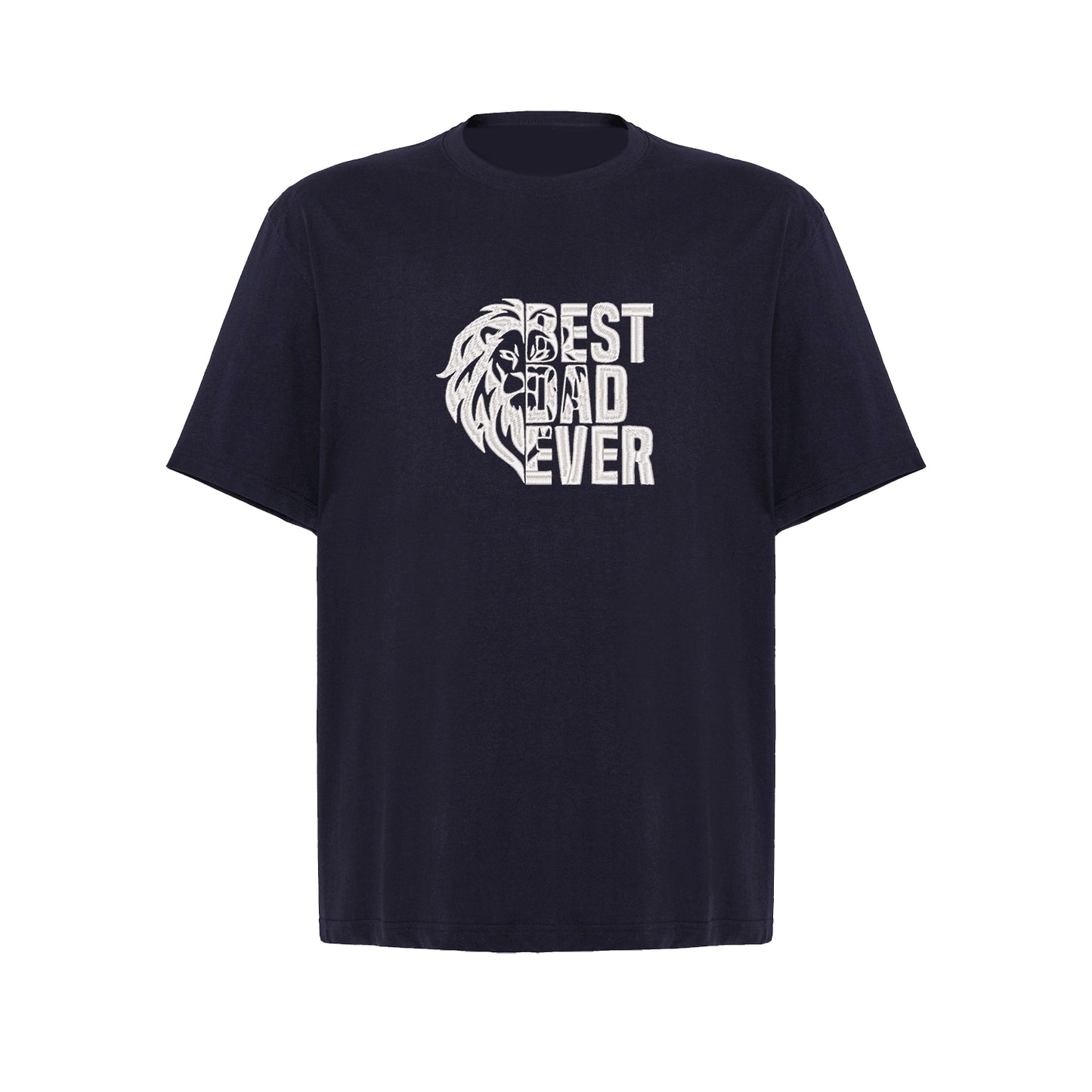 Koszulka oversize z haftem "Lion Best Dad Ever" – prezent dla silnego taty