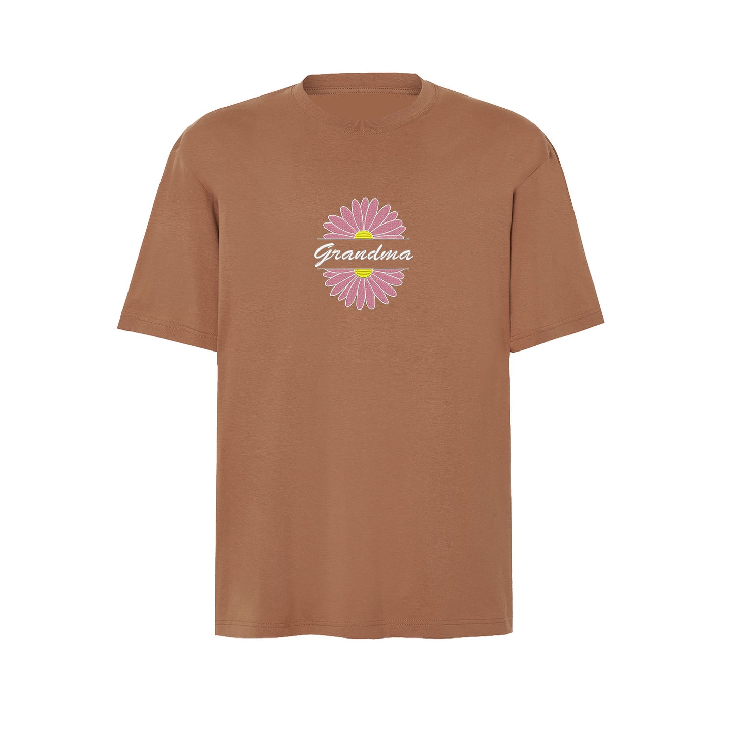 Koszulka Grandma Flower 2 – stokrotkowy haft dla ukochanej Babci Haft z radości - nadruki i haft na odzieży Warszawa
