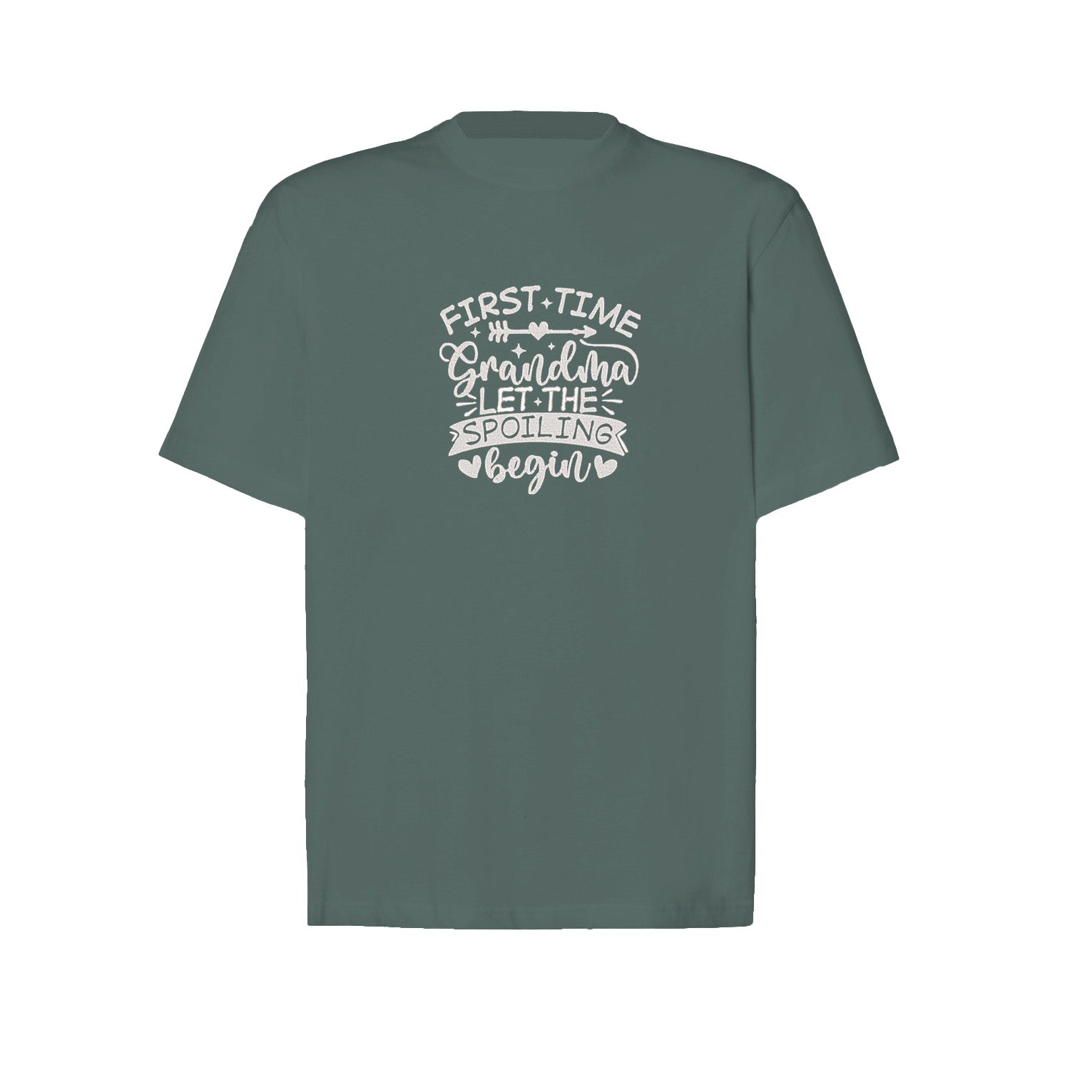 Koszulka First Time Grandma – haftowany prezent dla świeżej Babci Haft z radości - nadruki i haft na odzieży Warszawa