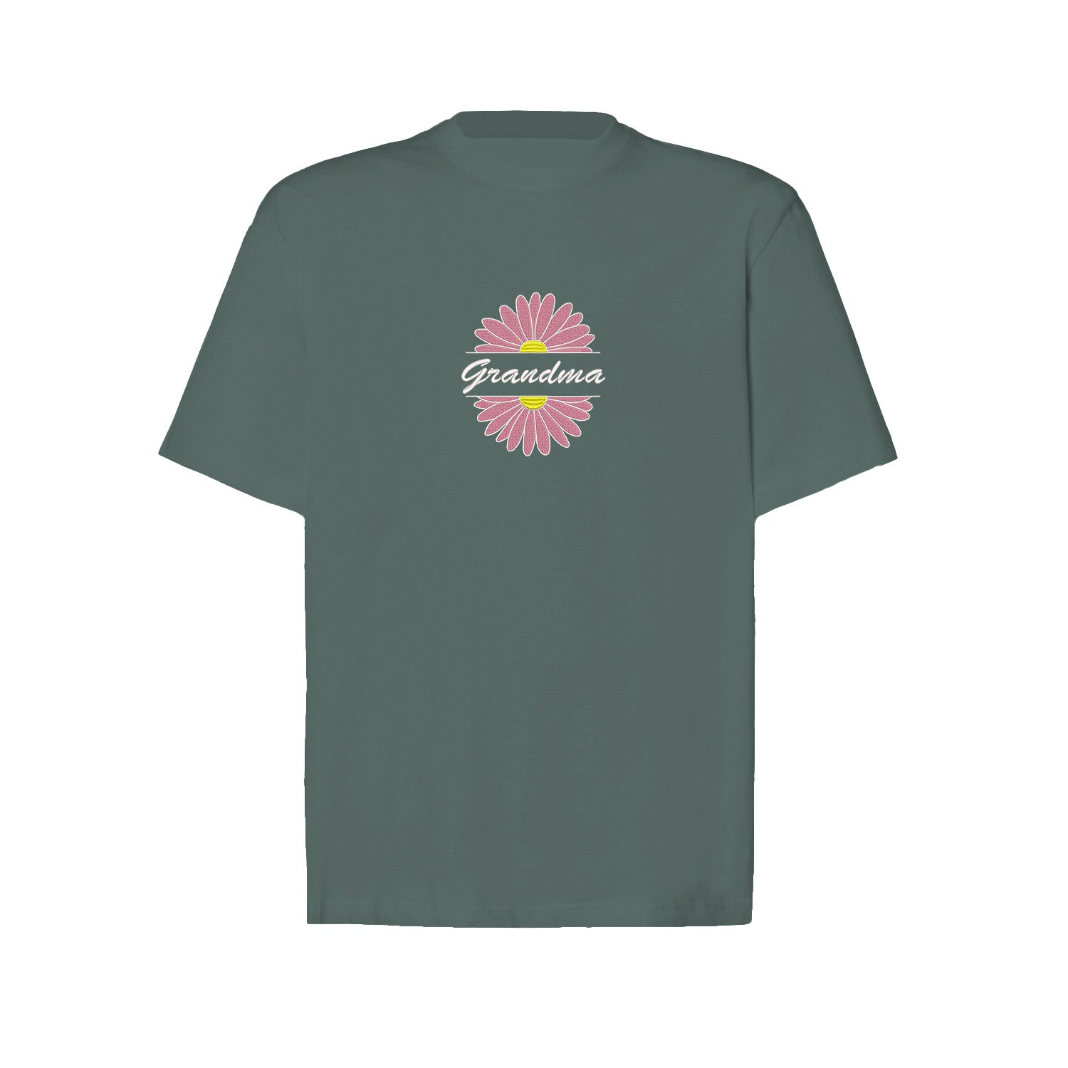 Koszulka Grandma Flower 2 – stokrotkowy haft dla ukochanej Babci Haft z radości - nadruki i haft na odzieży Warszawa