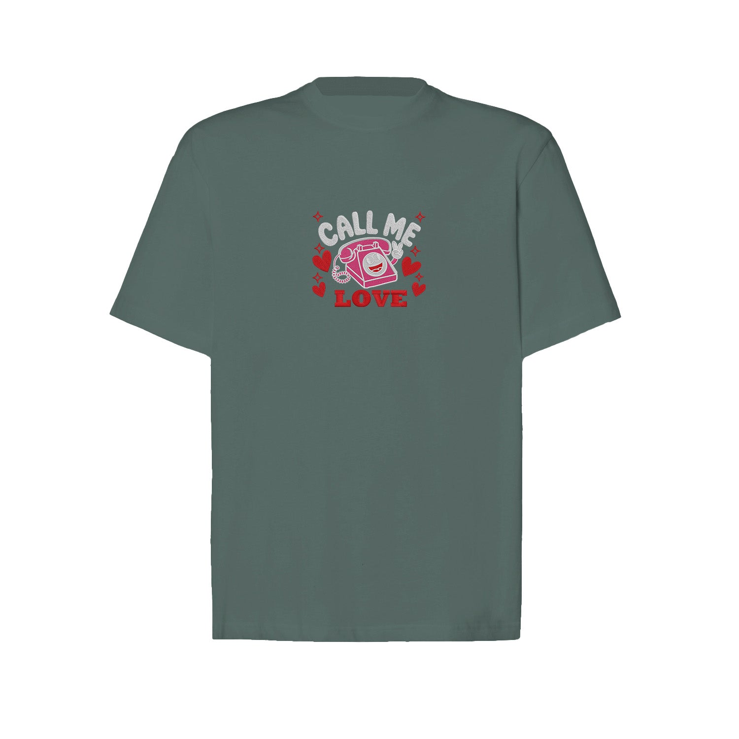 Koszulka z Haftem „Call Me Love” – delikatne przesłanie Haft z radości - nadruki i haft na odzieży Warszawa