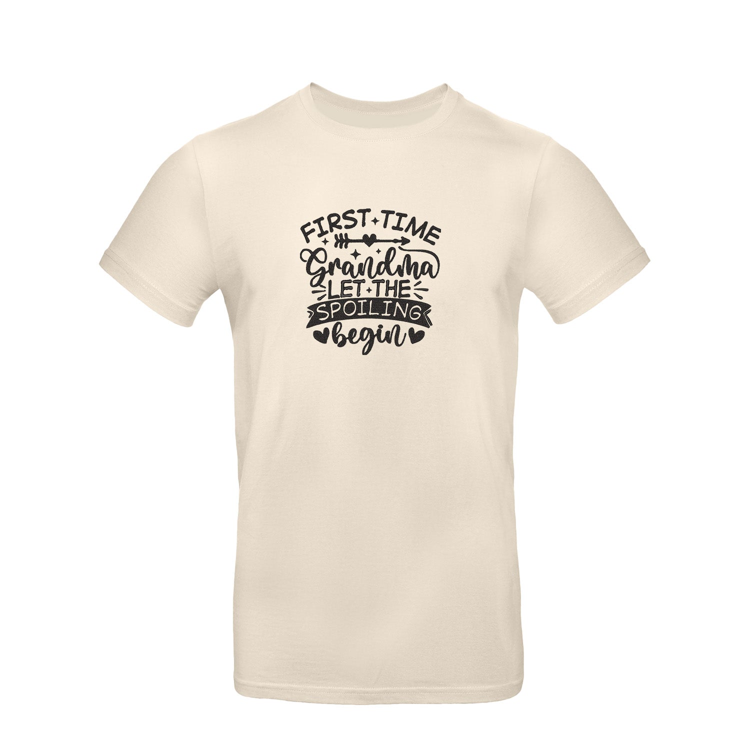 Koszulka First Time Grandma – haftowany prezent dla świeżej Babci Haft z radości - nadruki i haft na odzieży Warszawa