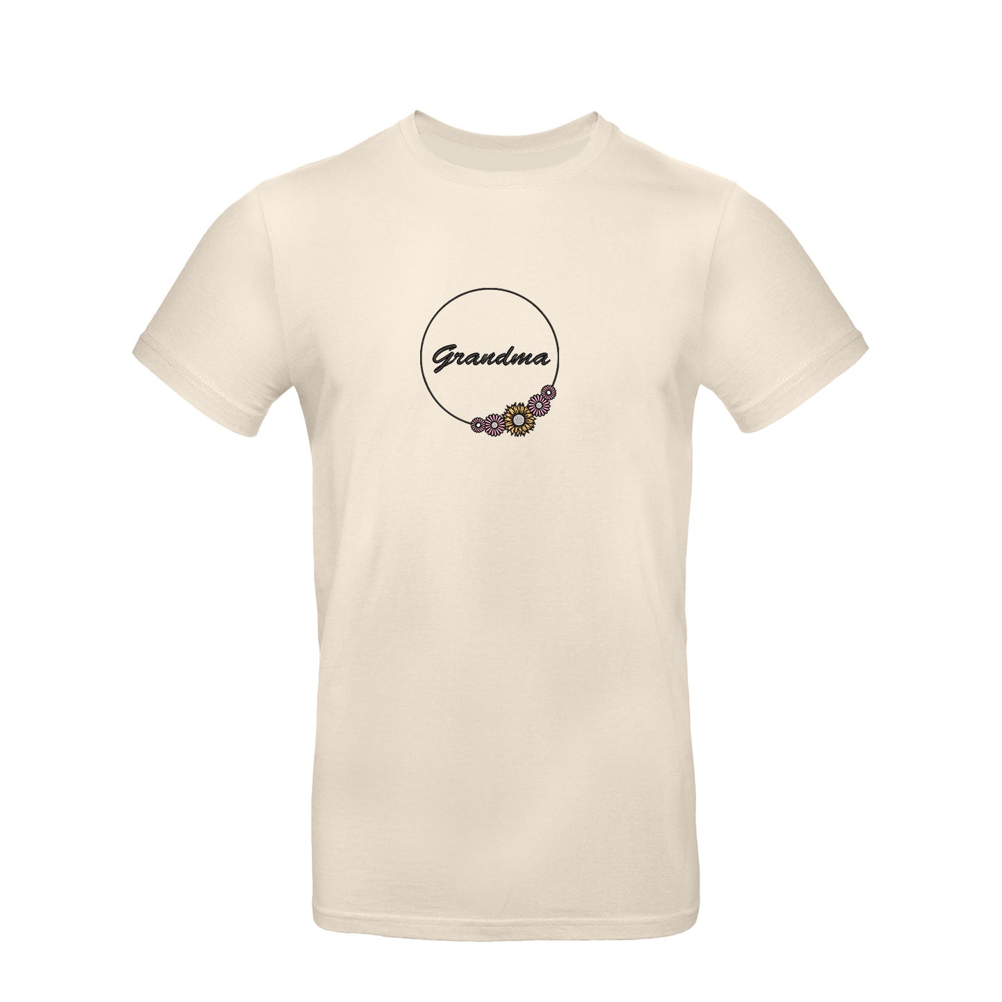 Koszulka Grandma Flower – haftowany motyw z kwiatami dla Babci Haft z radości - nadruki i haft na odzieży Warszawa