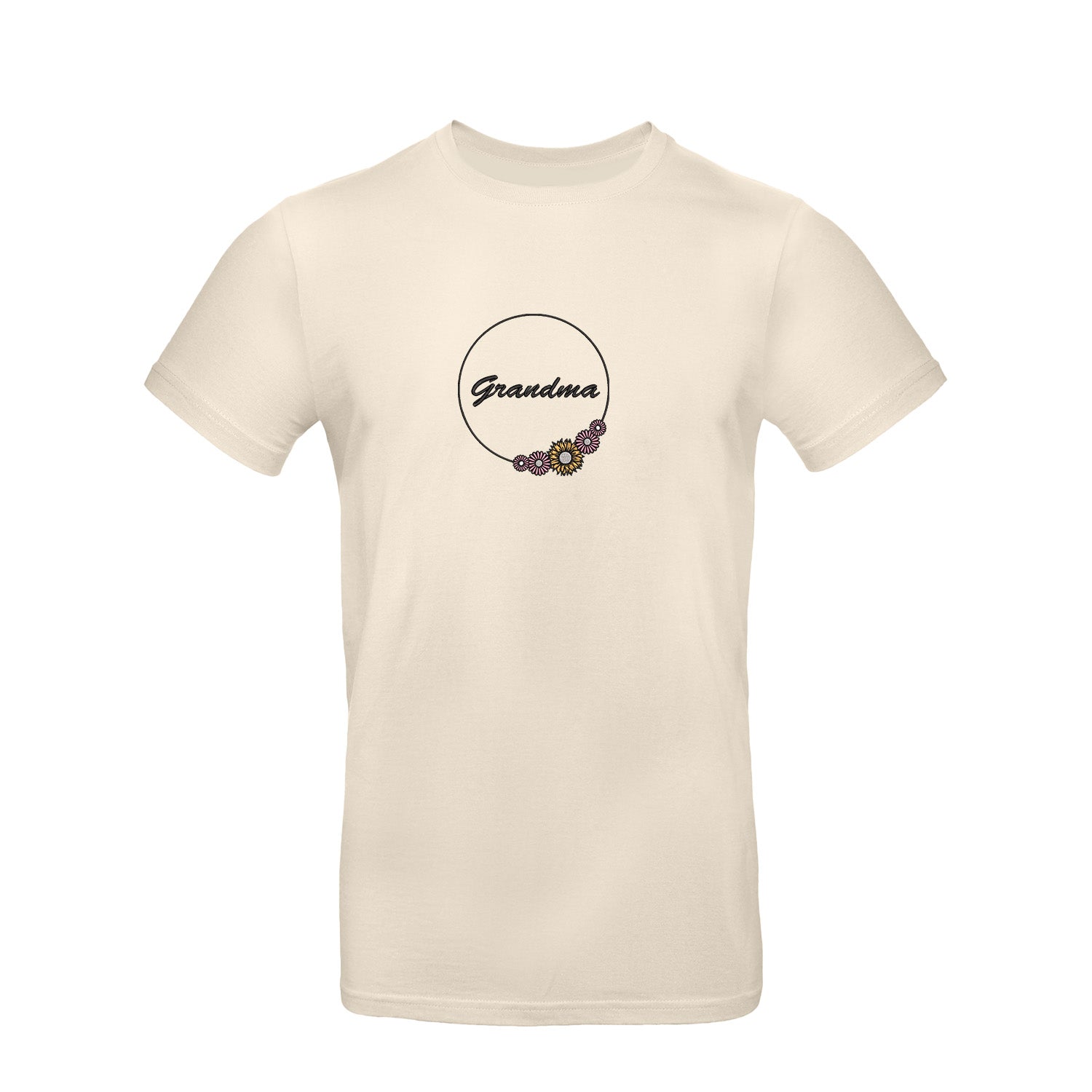 Koszulka Grandma Flower – haftowany motyw z kwiatami dla Babci Haft z radości - nadruki i haft na odzieży Warszawa