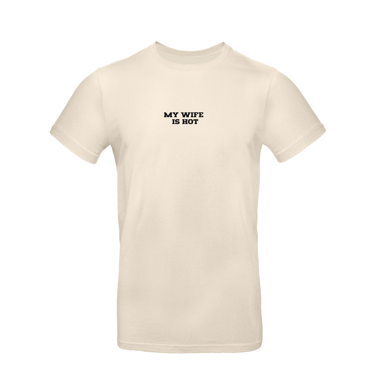 Koszulka z haftem "MY WIFE IS HOT" – unisex, damska, oversize Haft z radości - nadruki i haft na odzieży Warszawa