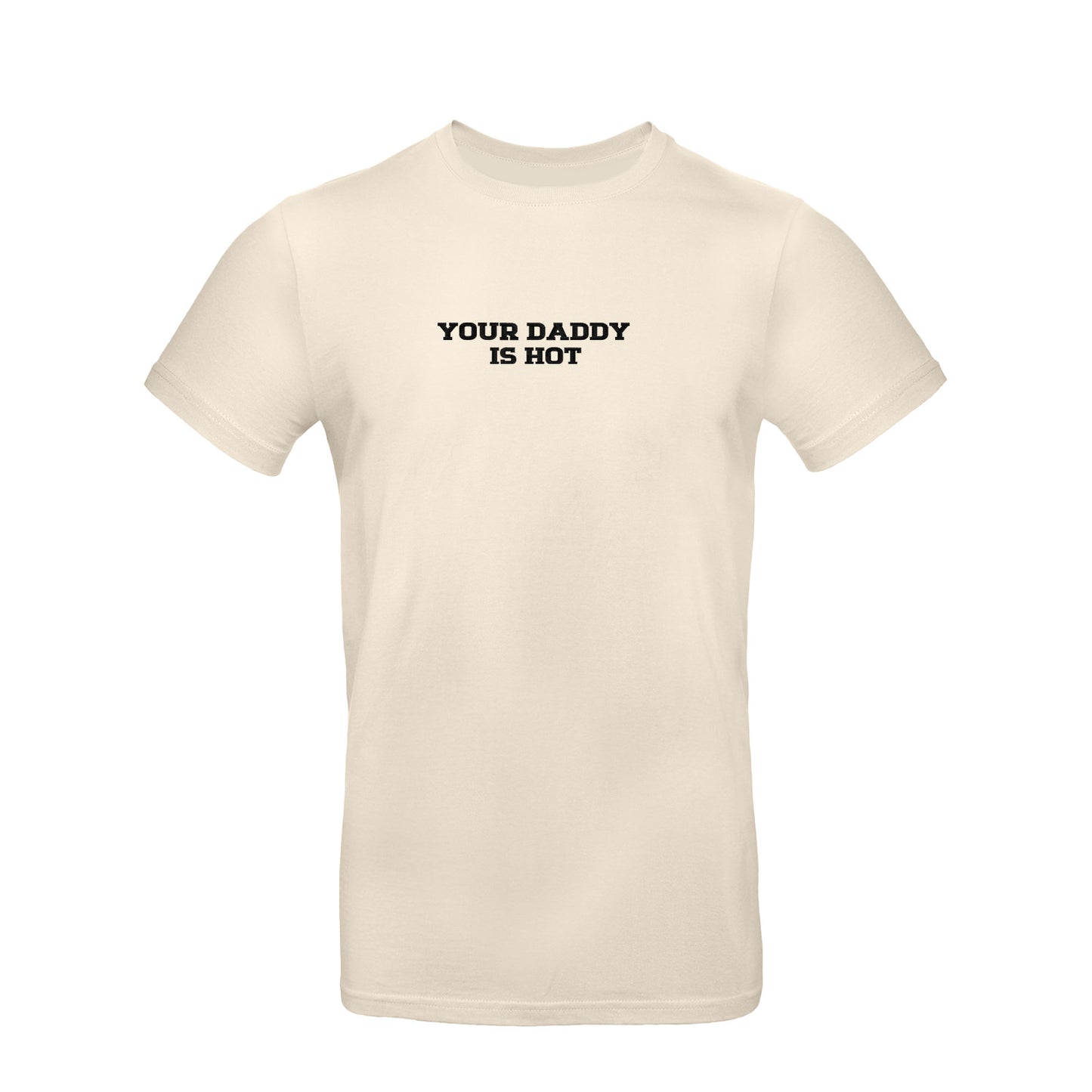 Koszulka z haftem "YOUR DADDY IS HOT" – unisex, damska, oversize Haft z radości - nadruki i haft na odzieży Warszawa