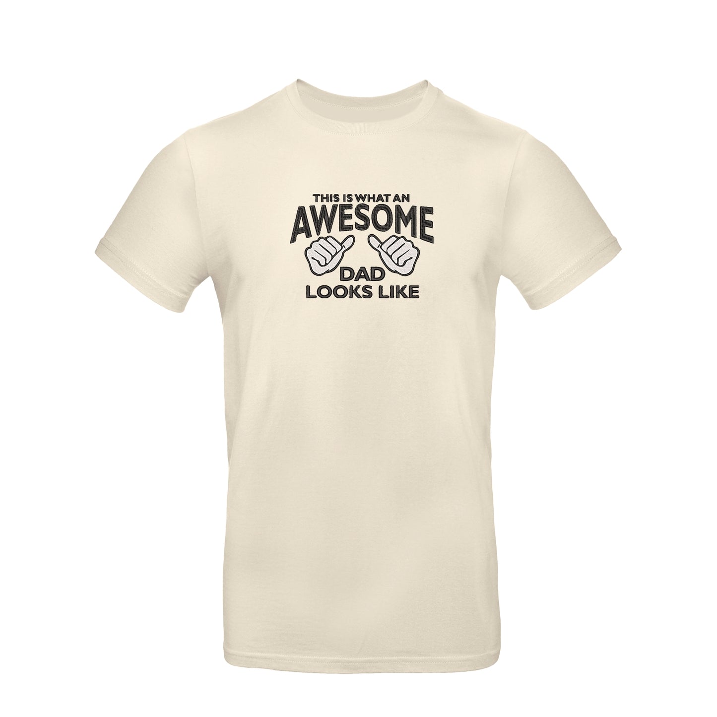 Koszulka unisex z haftem "Awesome Dad" | Stylowy prezent dla taty | Wysokiej jakości haft komputerowy