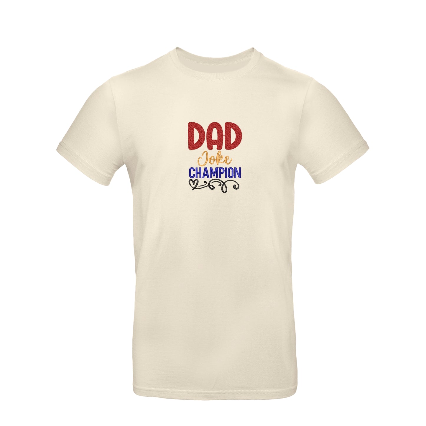 Koszulka unisex z haftem "Dad Joke Champion" – idealna dla taty z poczuciem humoru