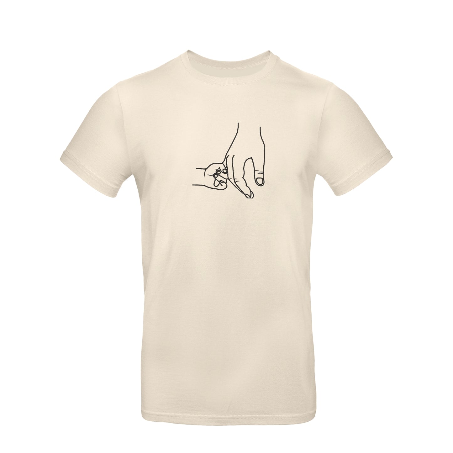 Koszulka unisex z haftem "Dad and Baby Holding Hands" – prezent dla taty